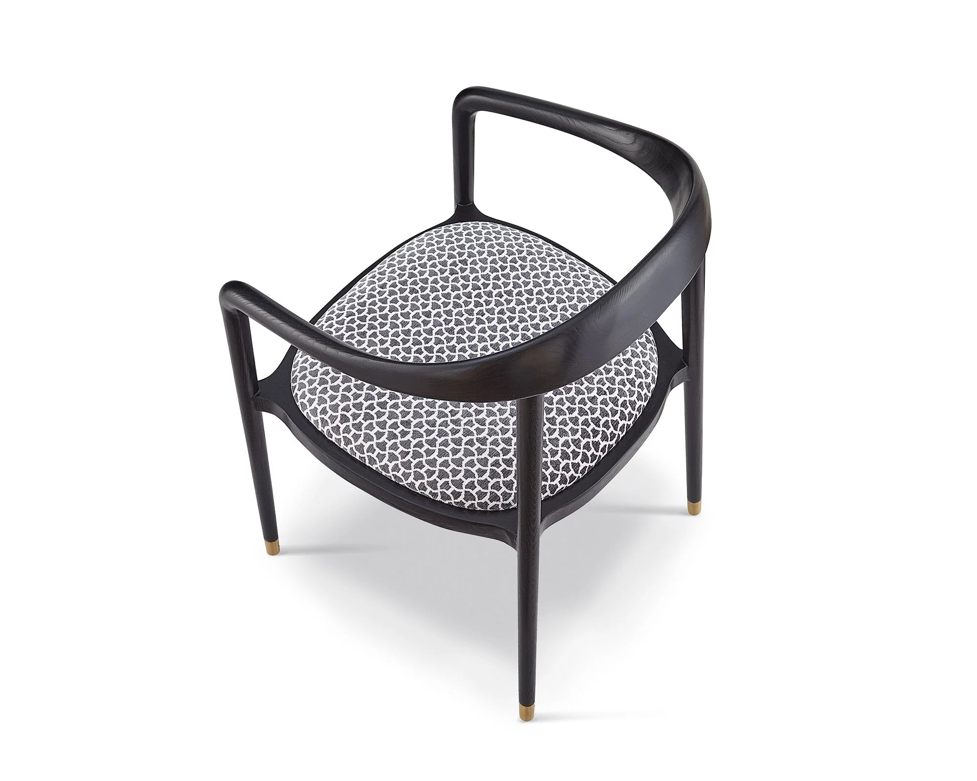Fluid Clover Grey Linen Look Dining Chair