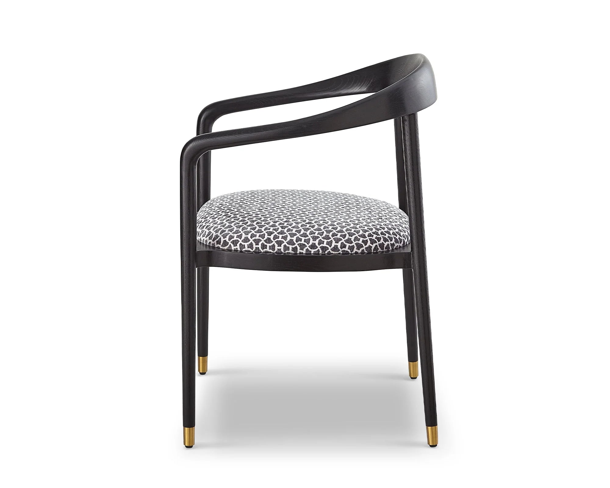 Fluid Clover Grey Linen Look Dining Chair