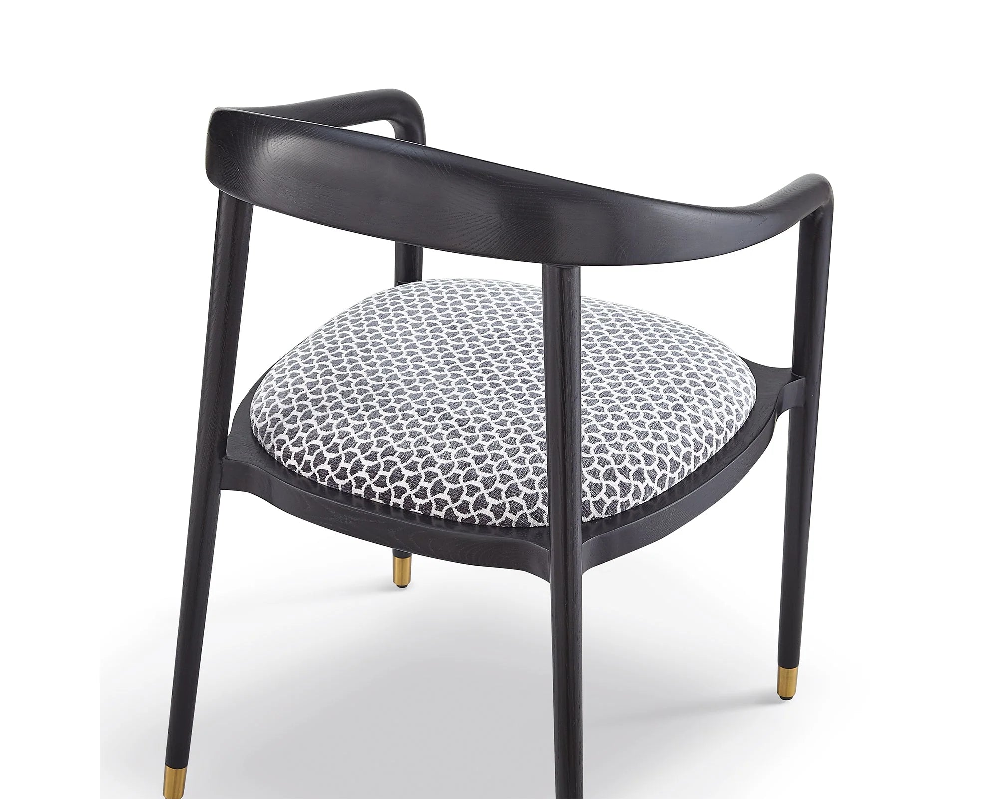 Fluid Clover Grey Linen Look Dining Chair