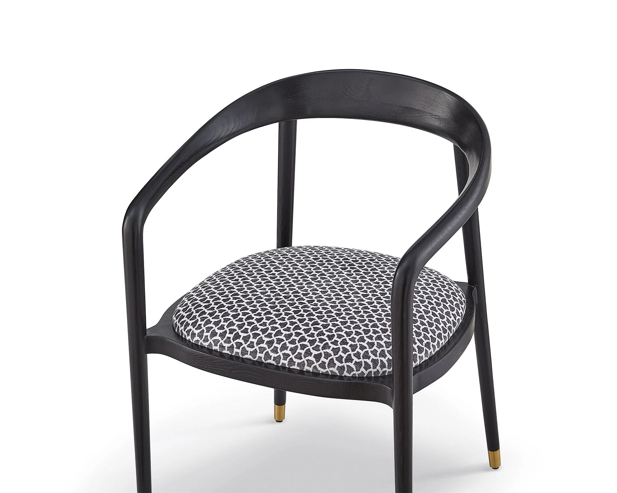 Fluid Clover Grey Linen Look Dining Chair