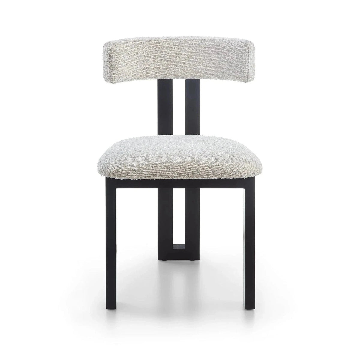 Tauron Sand Cream Boucle & Matt Black Dining Chair