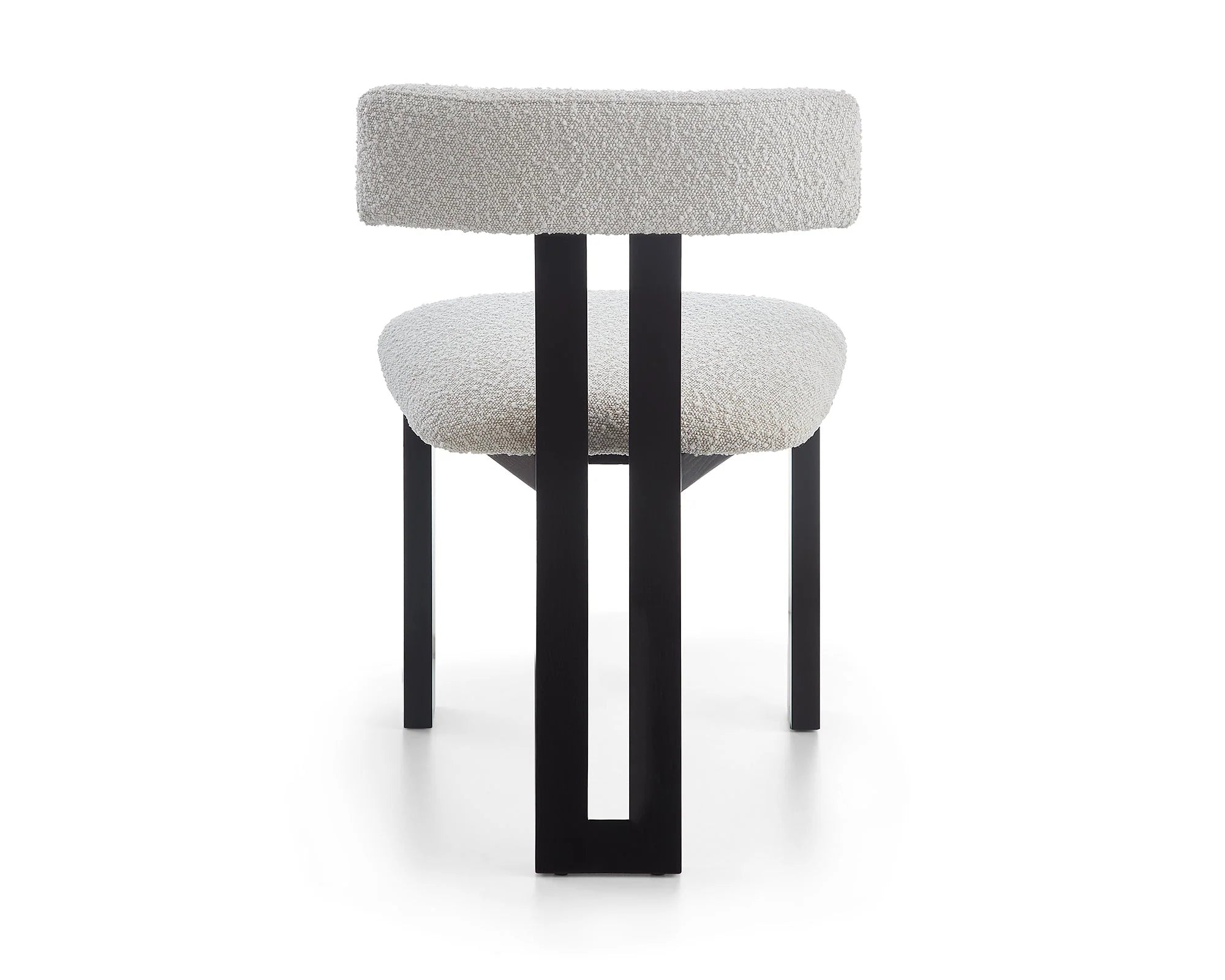 Tauron Sand Cream Boucle & Matt Black Dining Chair