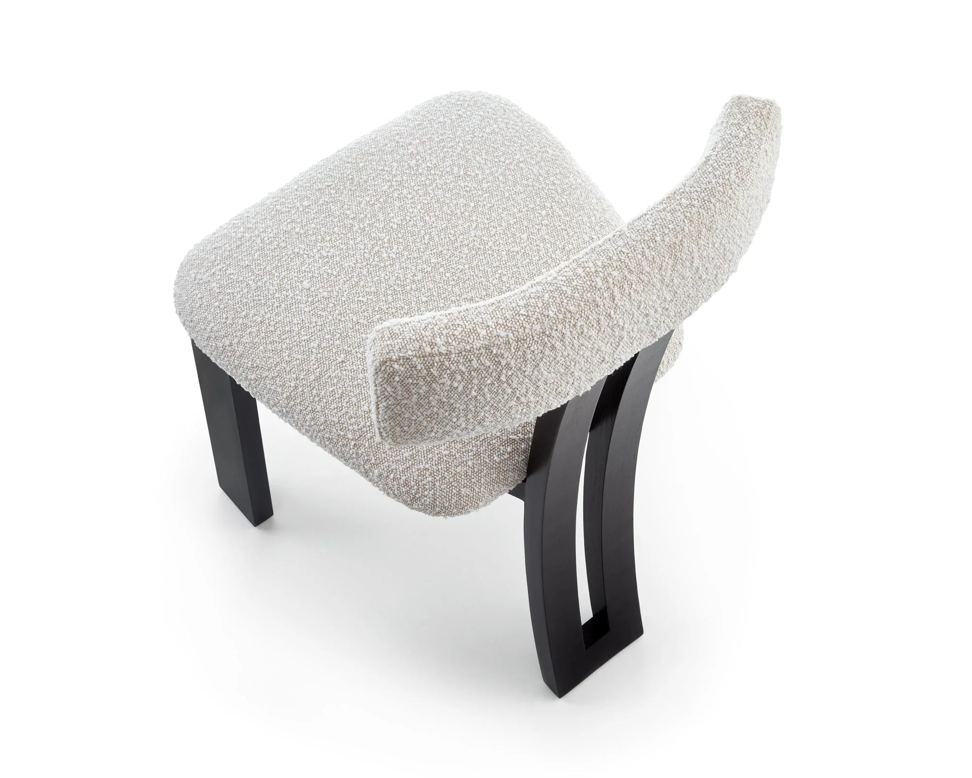Tauron Sand Cream Boucle & Matt Black Dining Chair