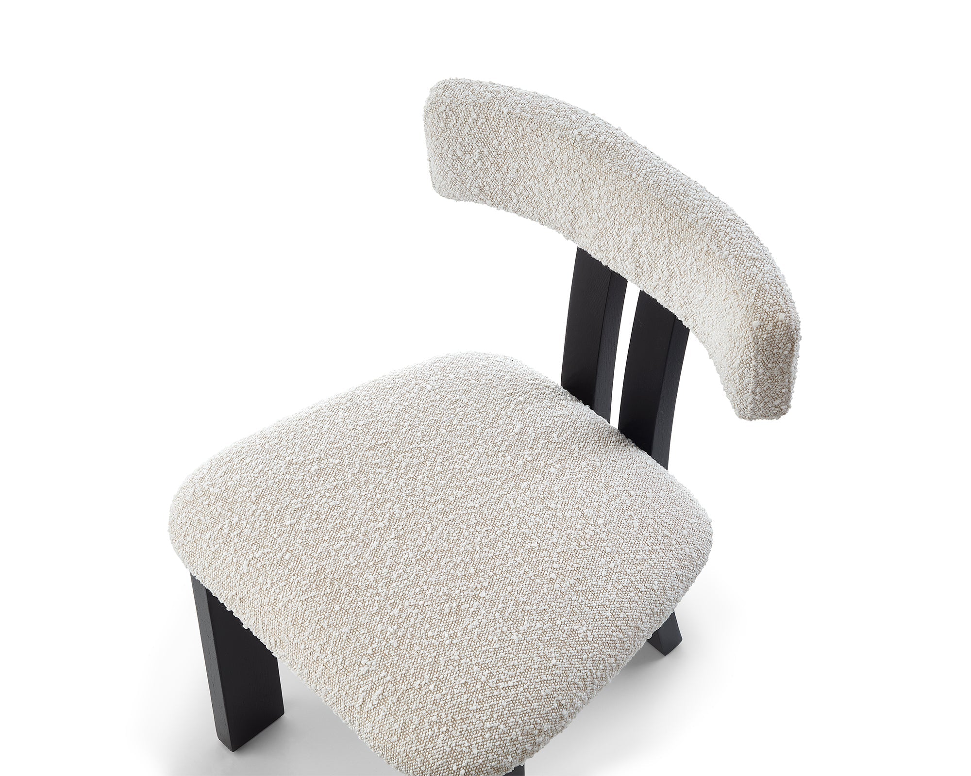 Tauron Dining Chair - Boucle Sand/Matt Black