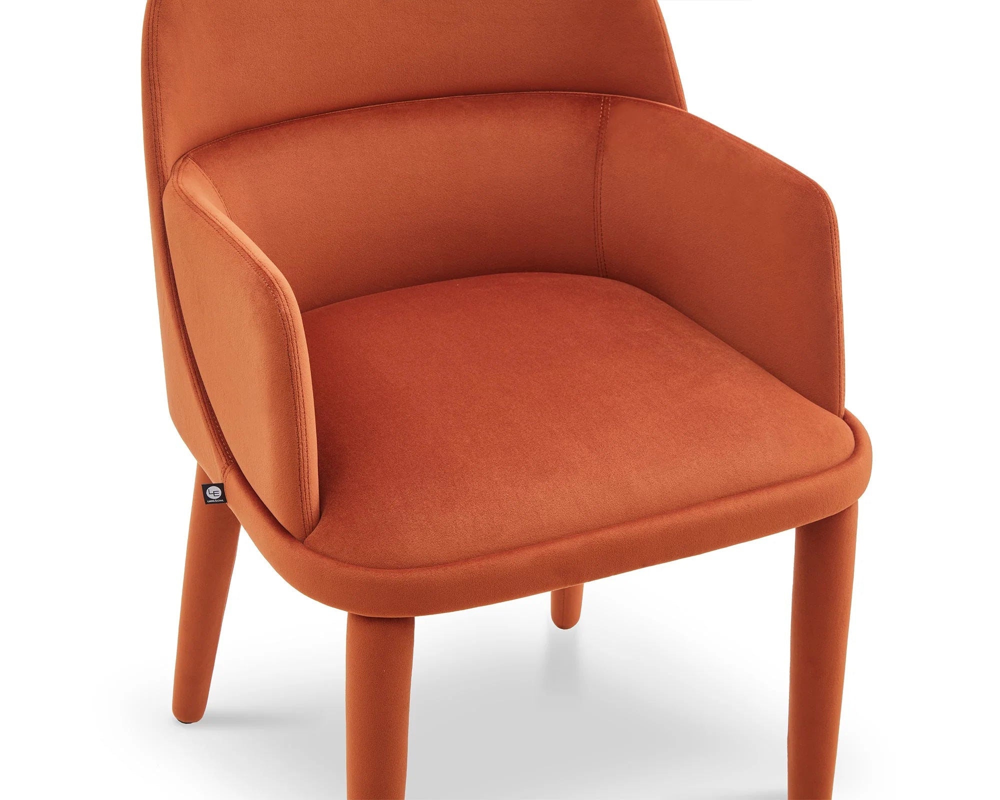 Diva with Arms Megan Oxide Velvet Dining Chair