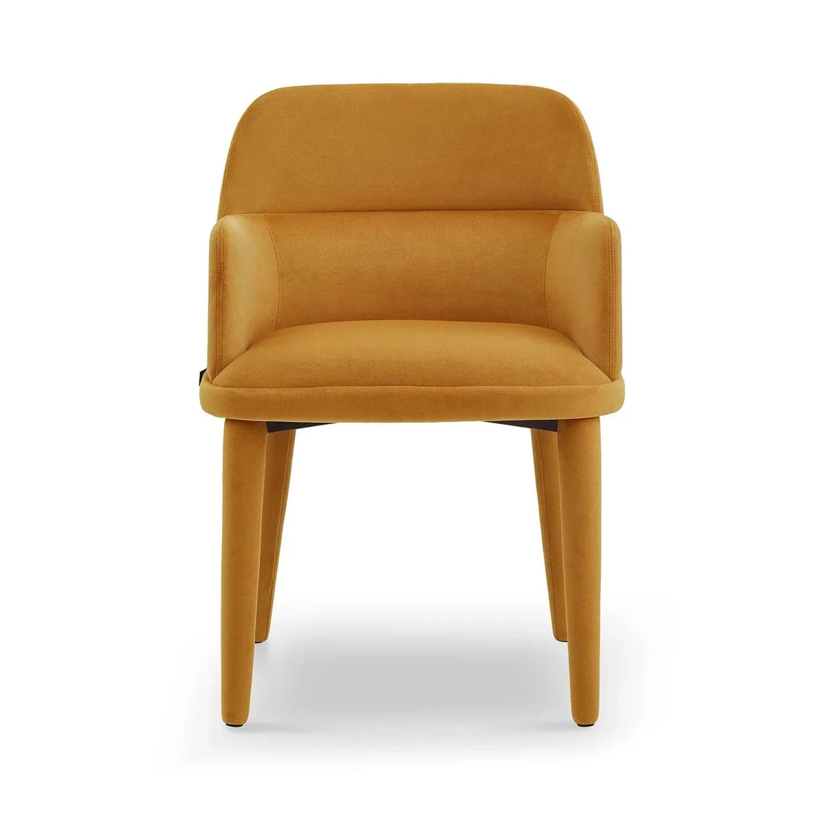 Diva with Arms Megan Mustard Velvet Dining Chair