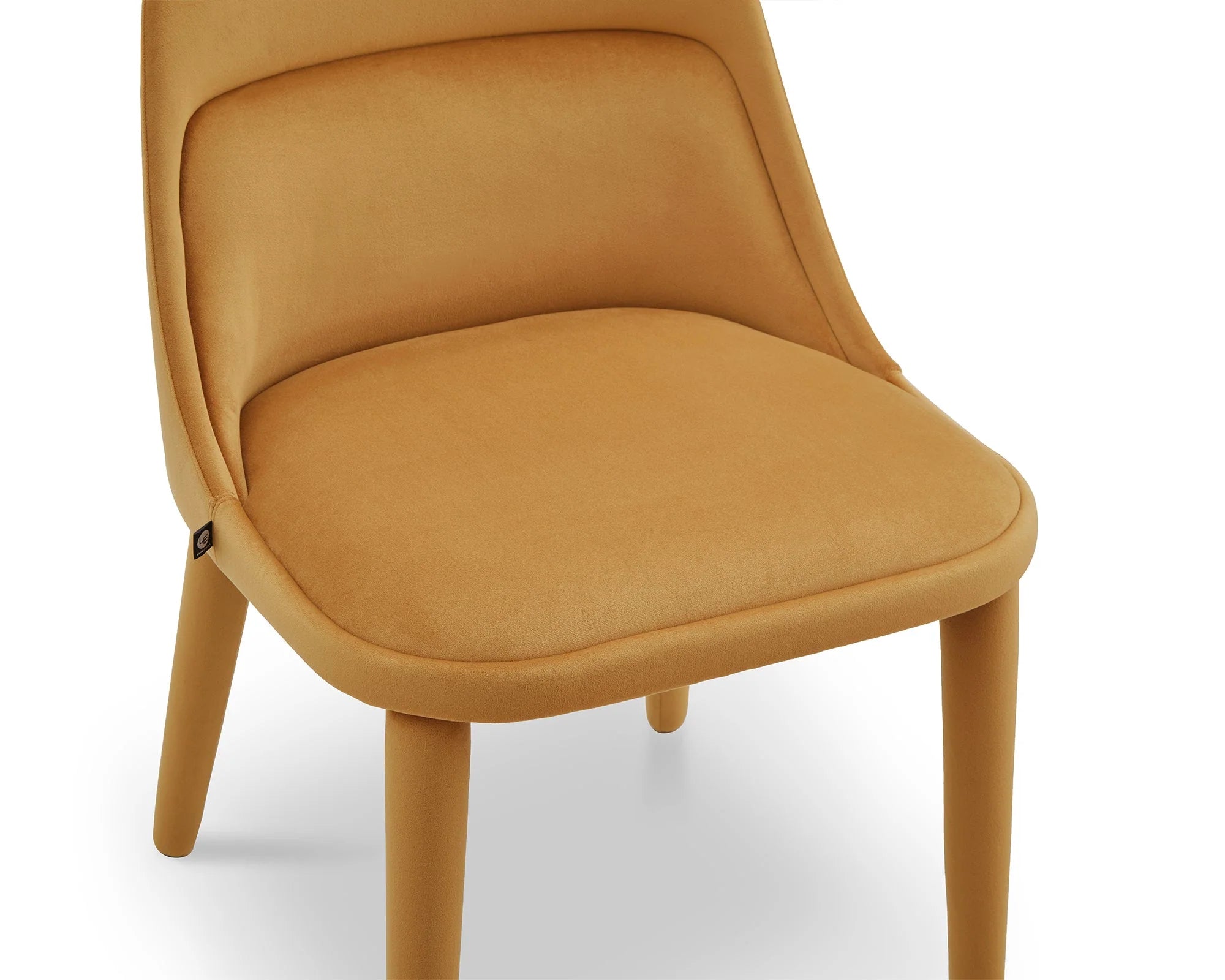 Diva Megan Mustard Velvet Dining Chair