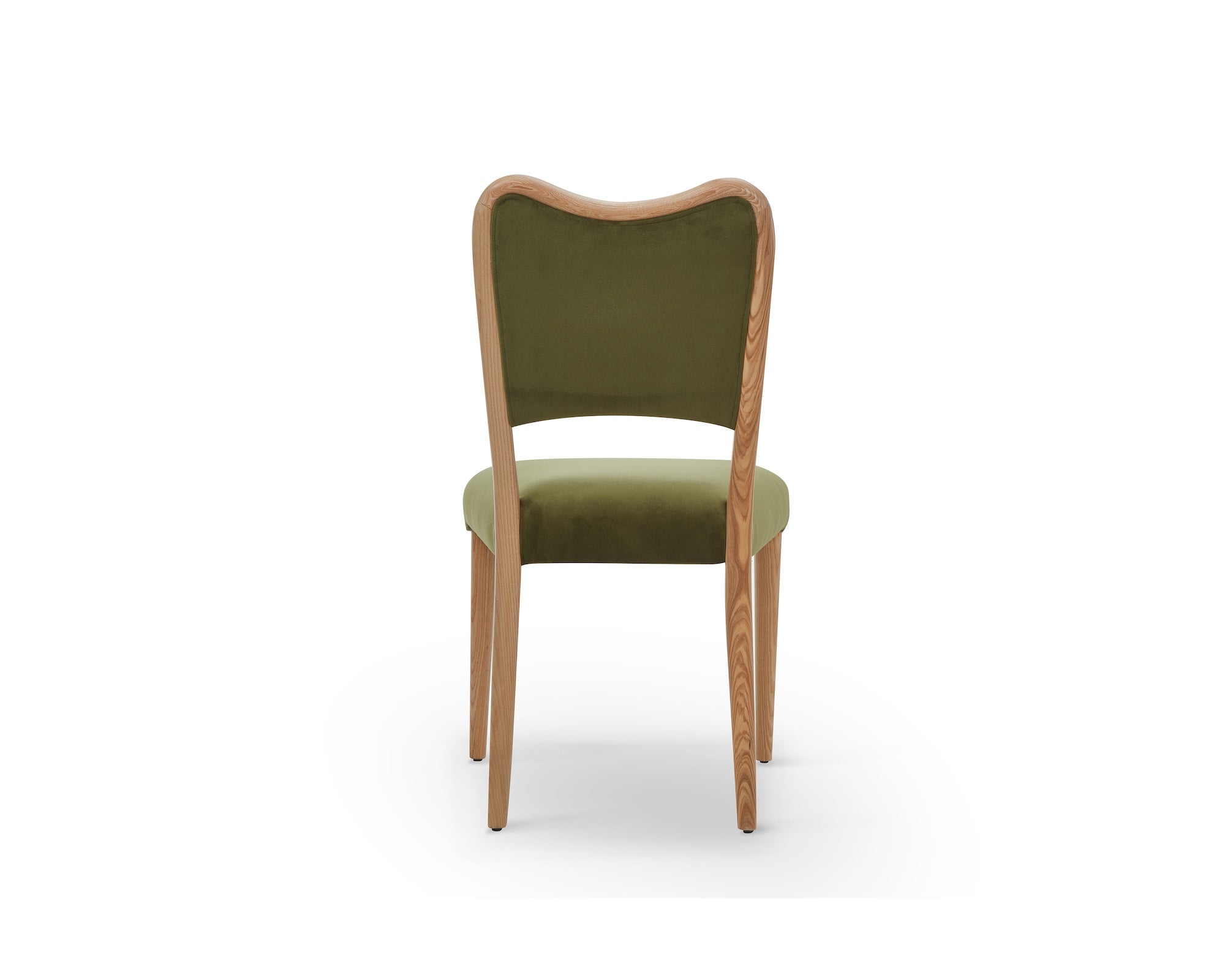 Adelaide Dining Chair - Kaster II Olive Green Velvet & Brushed Natural Wood