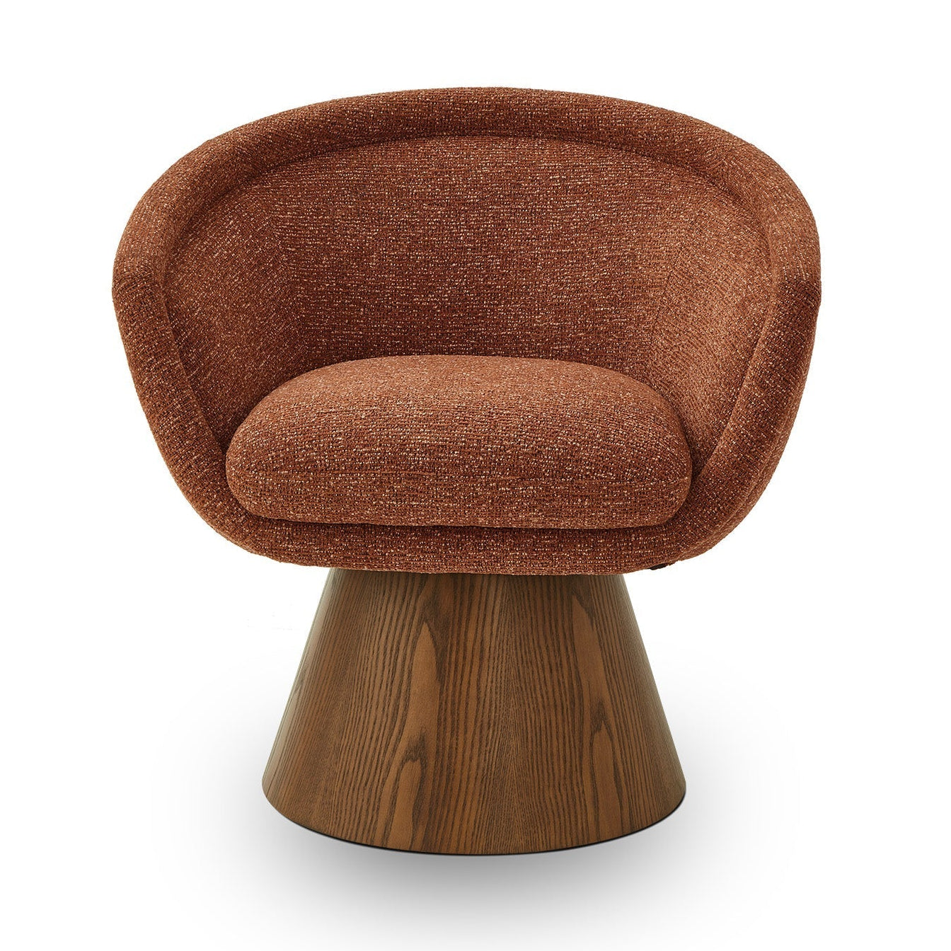 Harriet Bari Chestnut Red Chenille Armchair