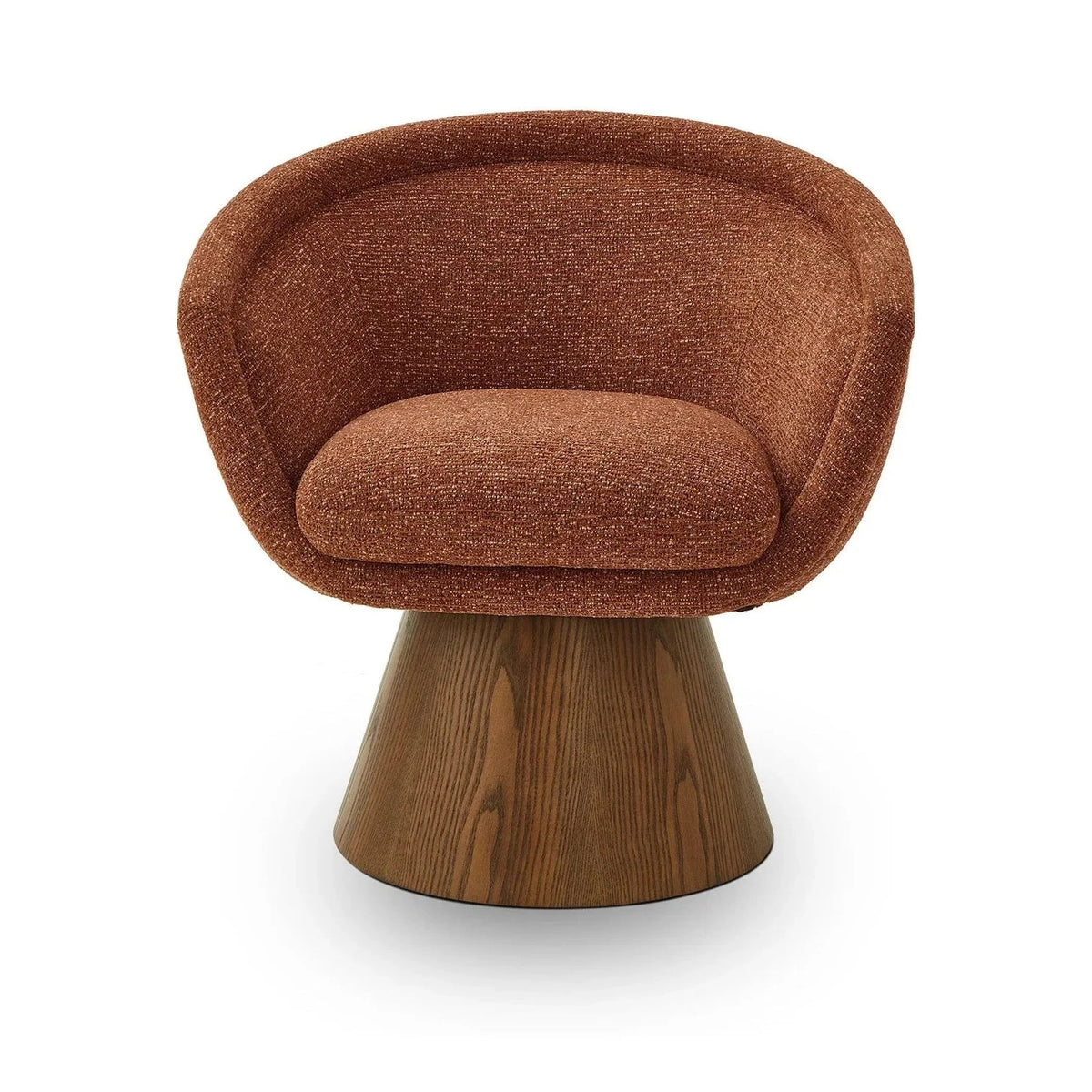 Harriet Bari Chestnut Red Chenille Armchair