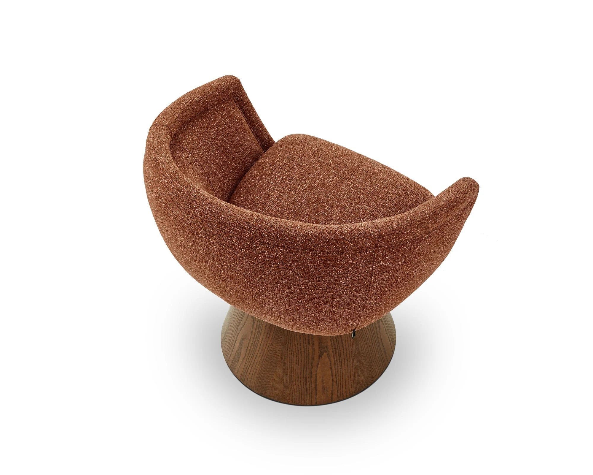 Harriet Bari Chestnut Red Chenille Armchair