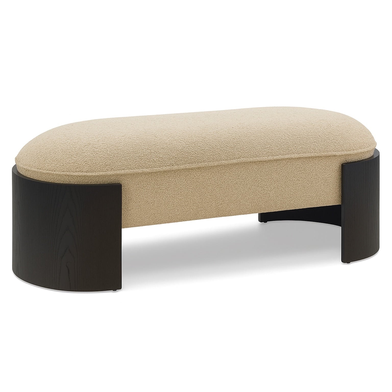 ED Capella Sand Chenille Dining Bench Long