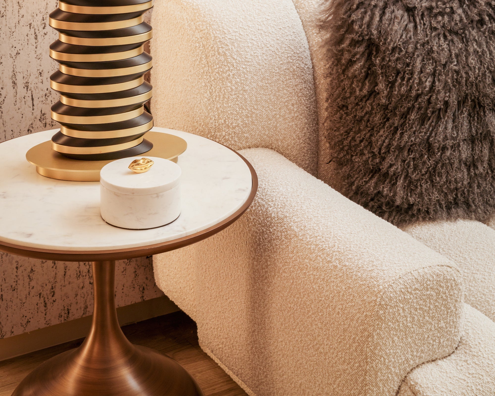 Polka Side Table - Brushed Brass