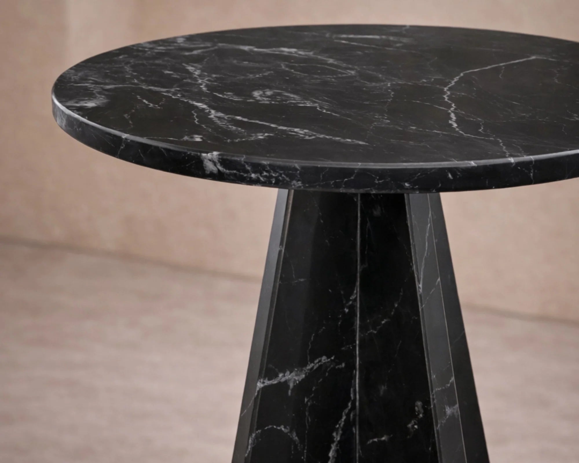 Rodes Black Fantasy Marble Side Table