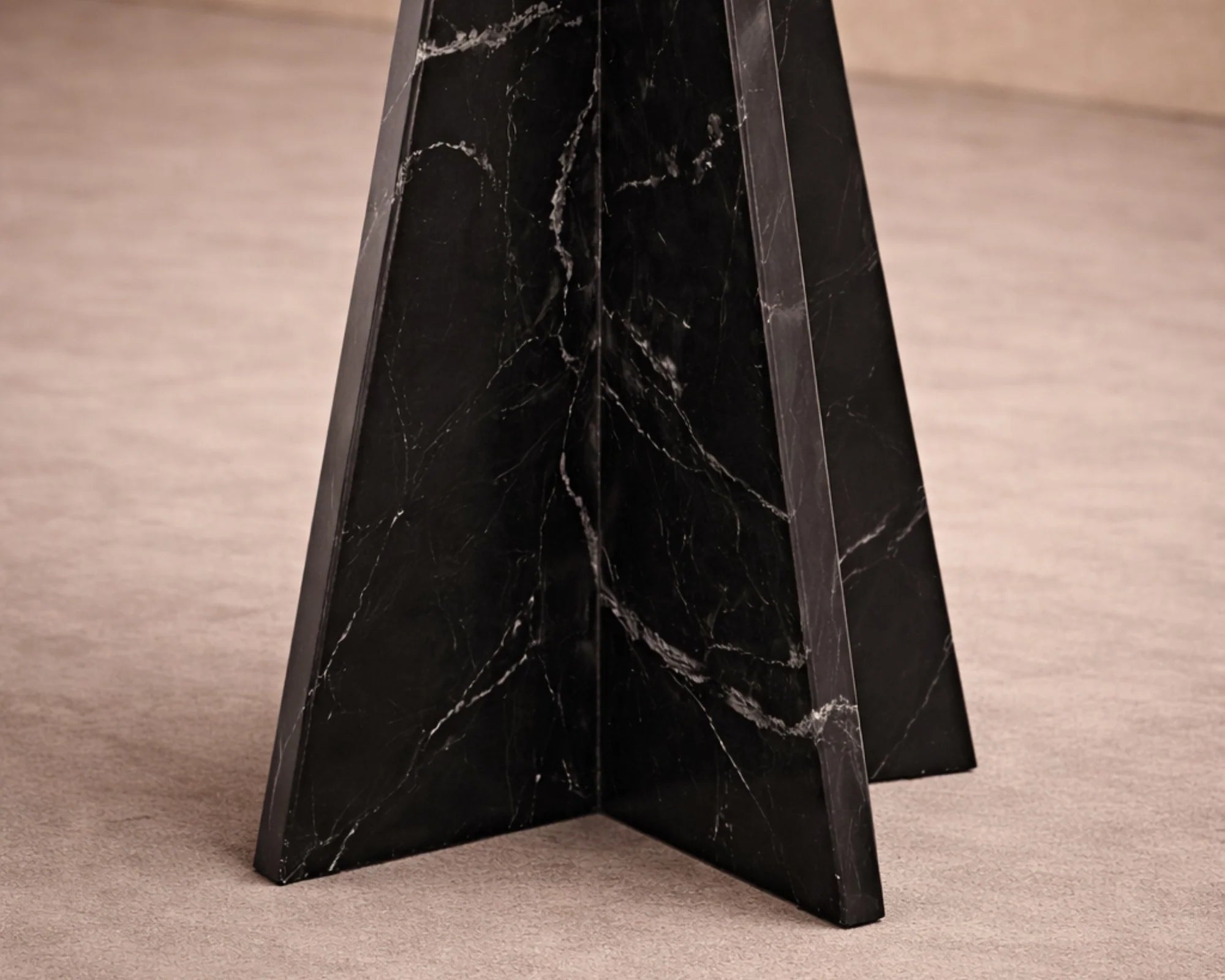 Rodes Black Fantasy Marble Side Table