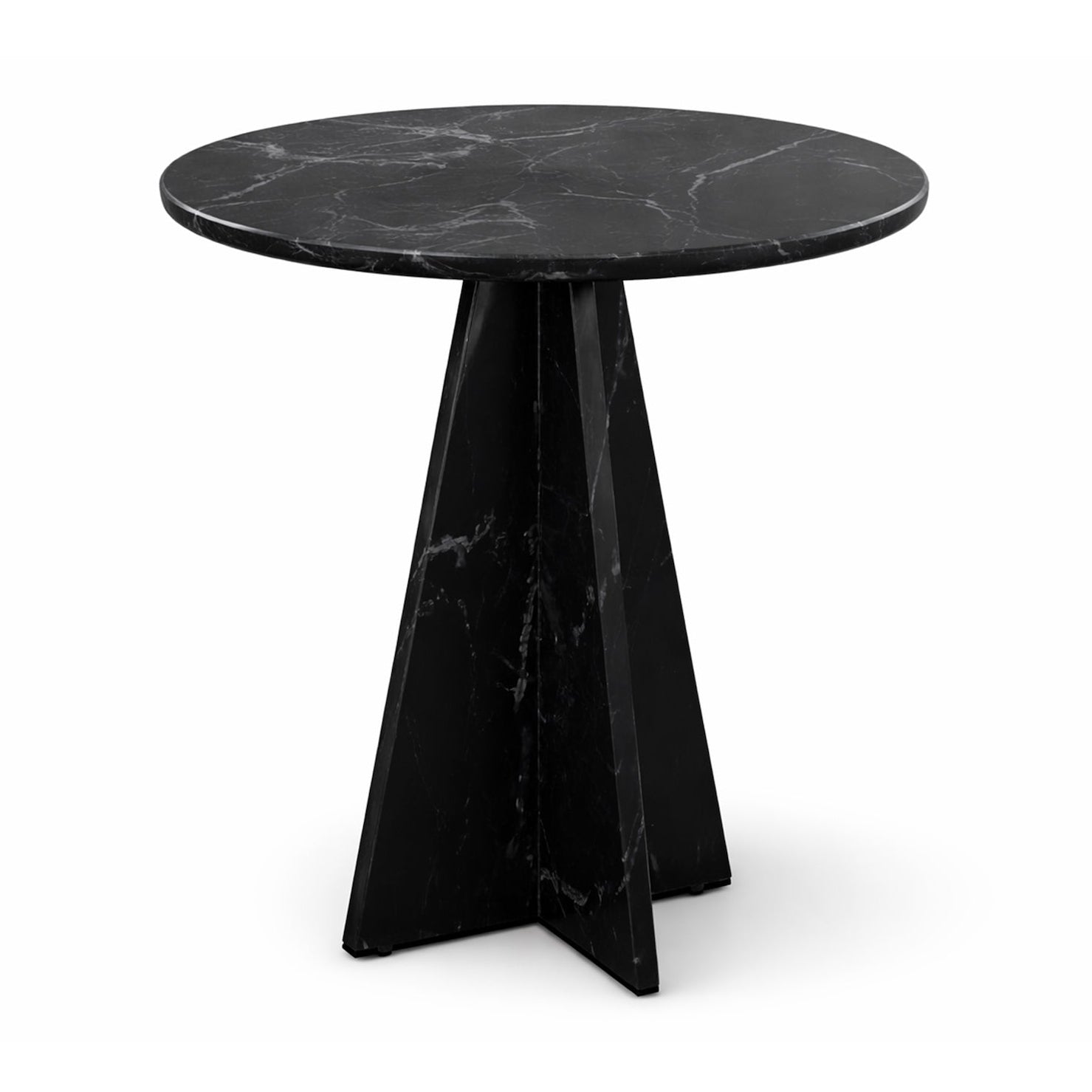 Rodes Black Fantasy Marble Side Table