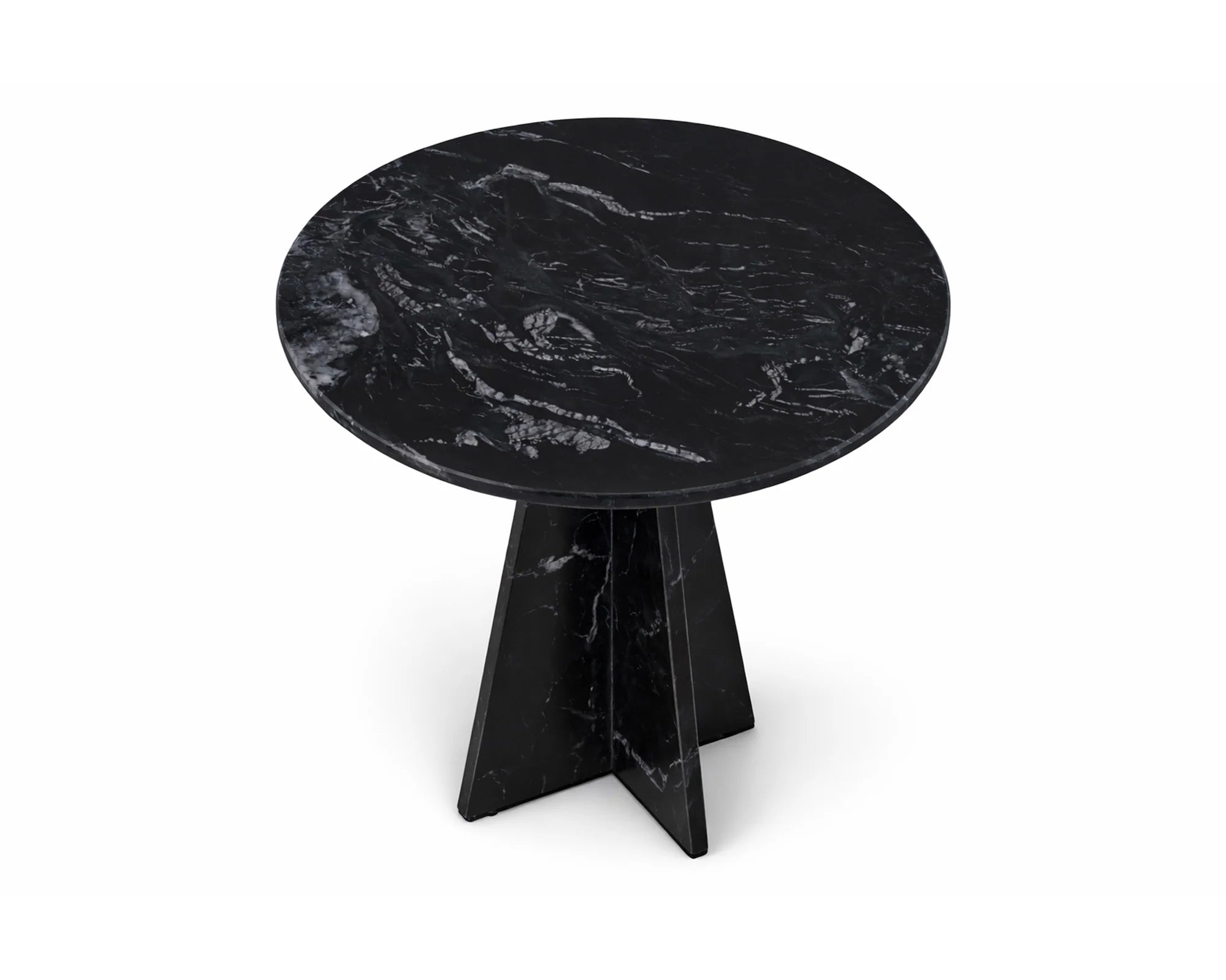 Rodes Black Fantasy Marble Side Table