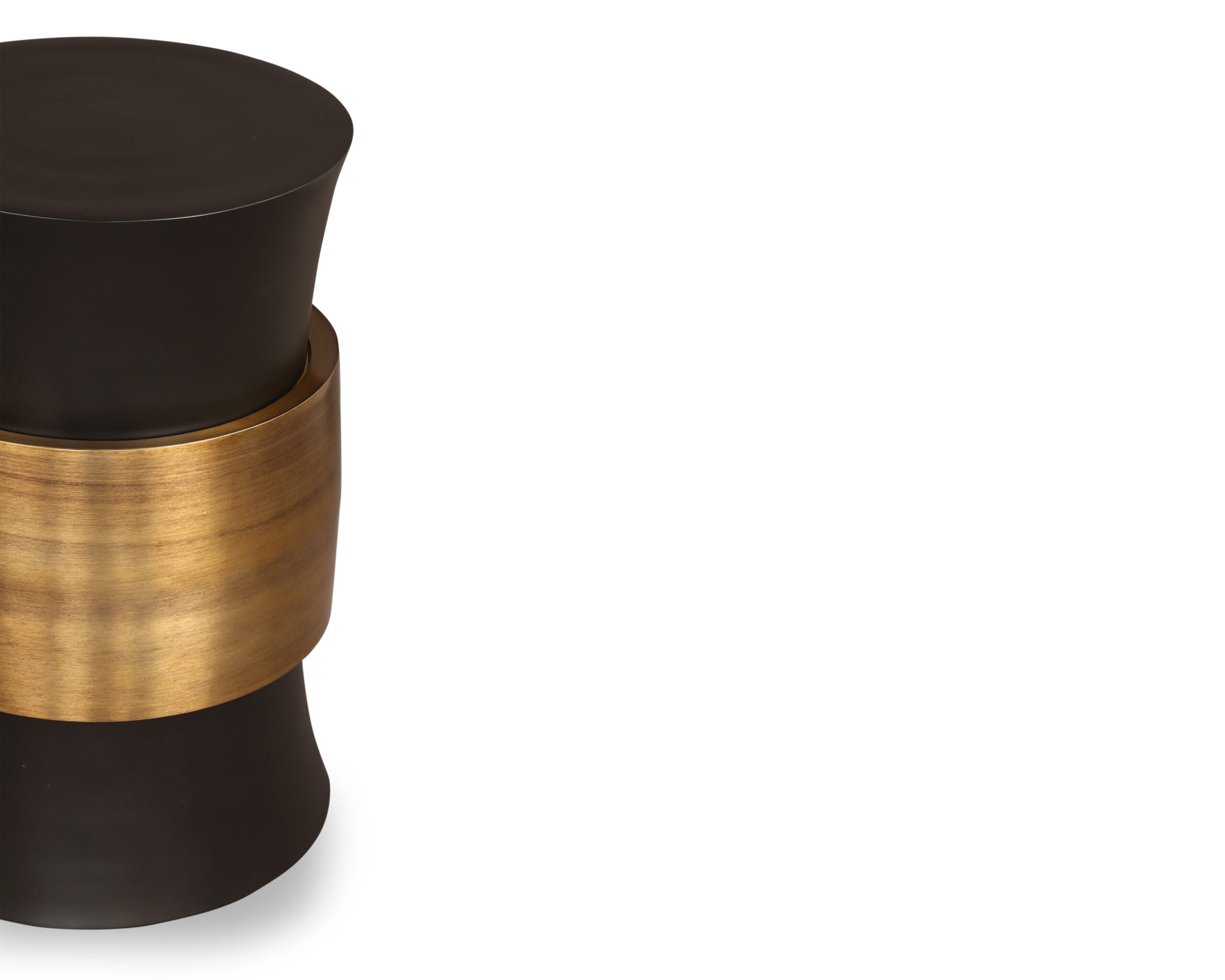 Abasi Side Table - Dark Bronze & Antique Brass