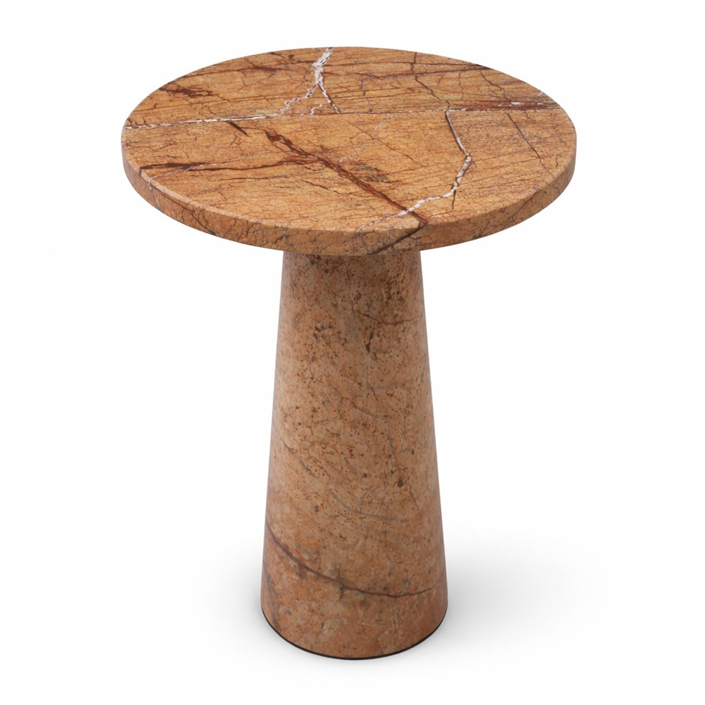 Hermes Brown Marble Side Table