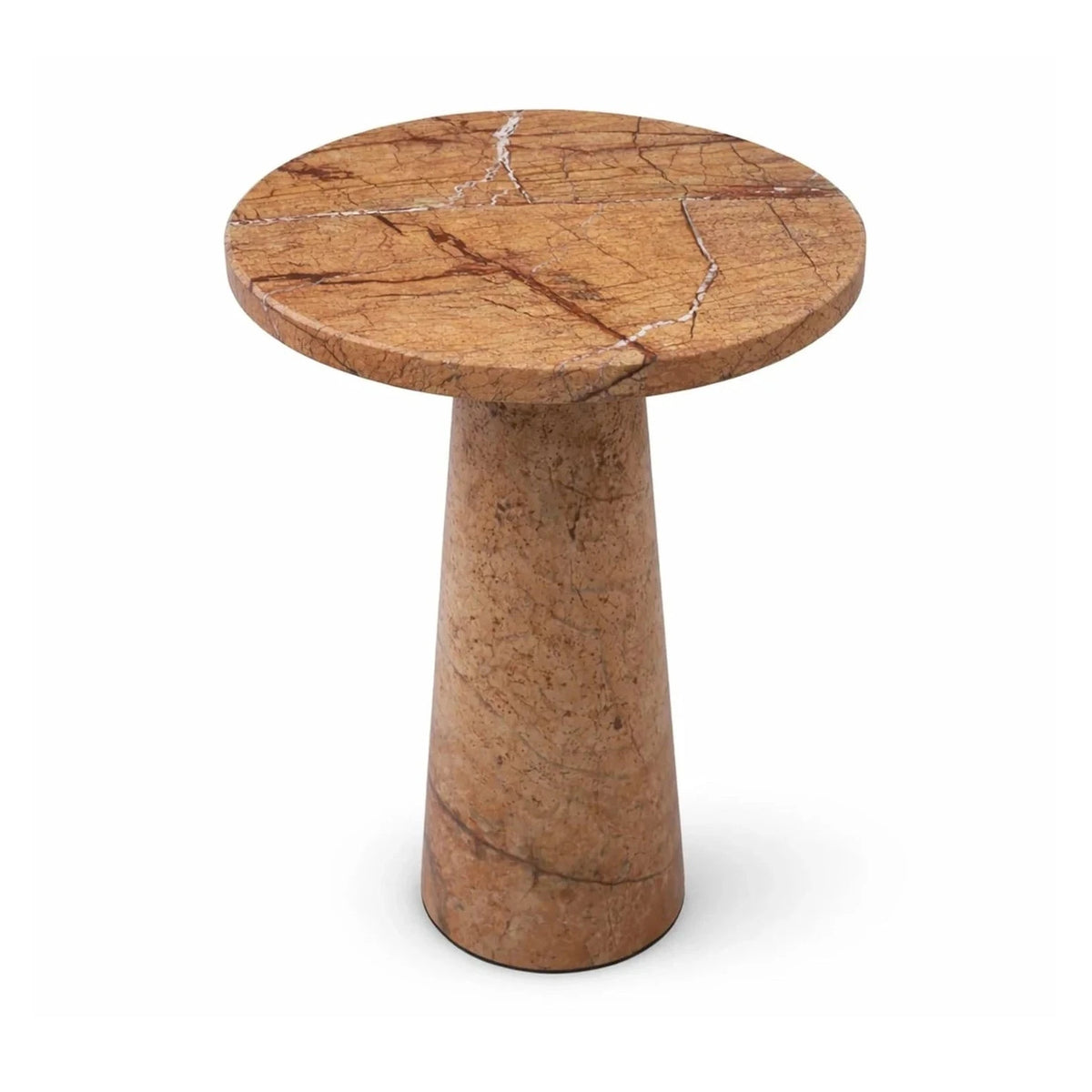 Hermes Brown Marble Side Table