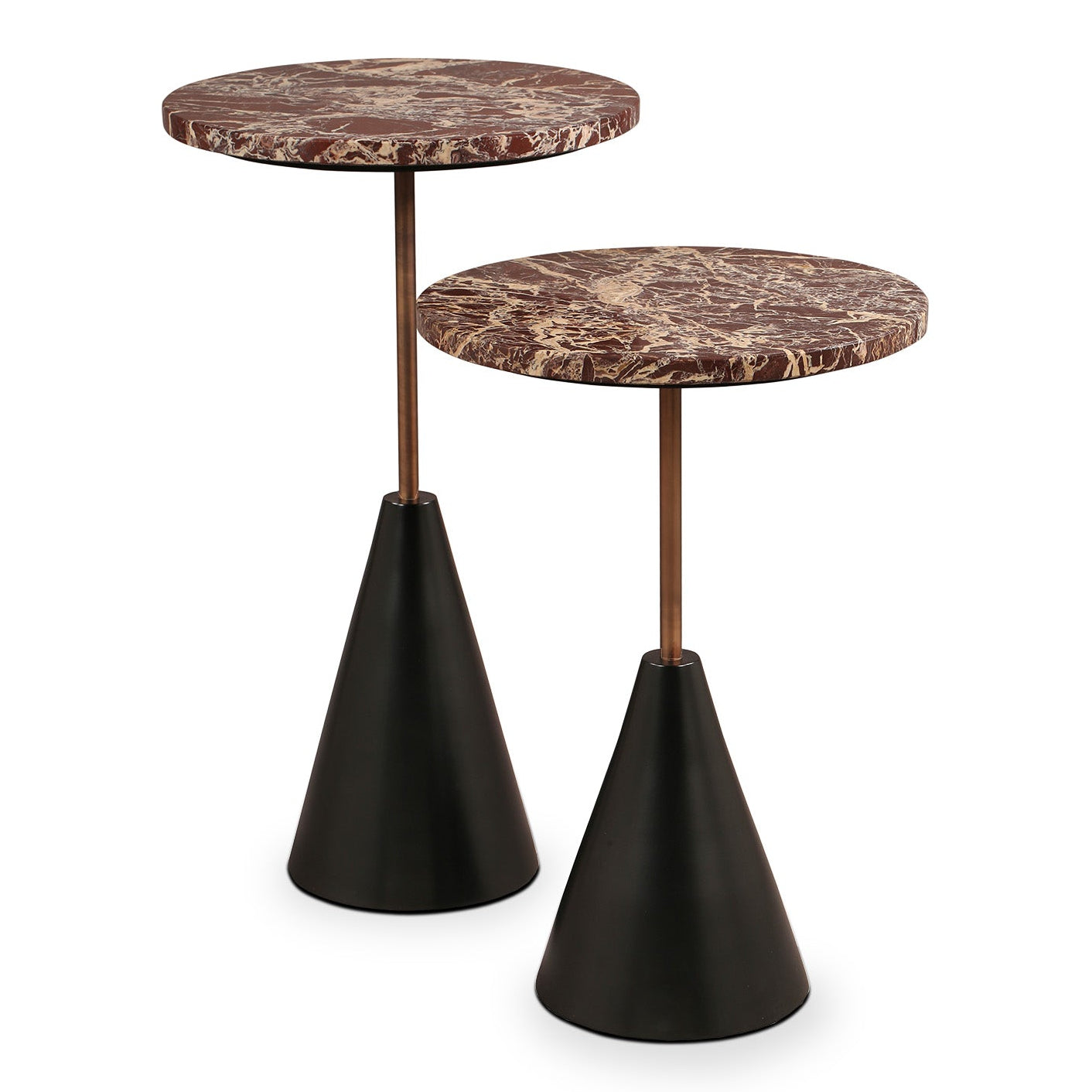 Set of 2 Ethan Levante Marble Side Tables