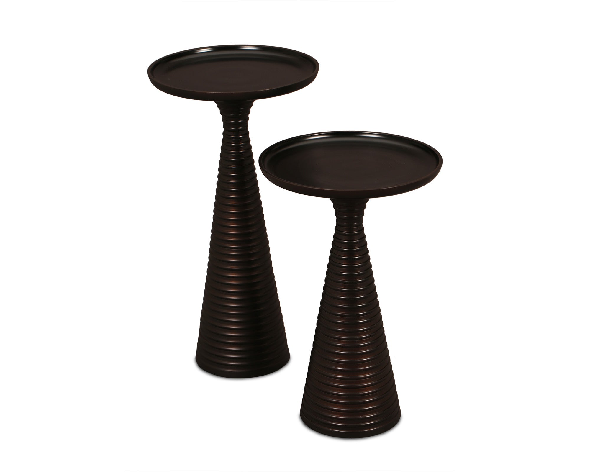 Othelo Side Table set of 2 - Painted Dark Bronze