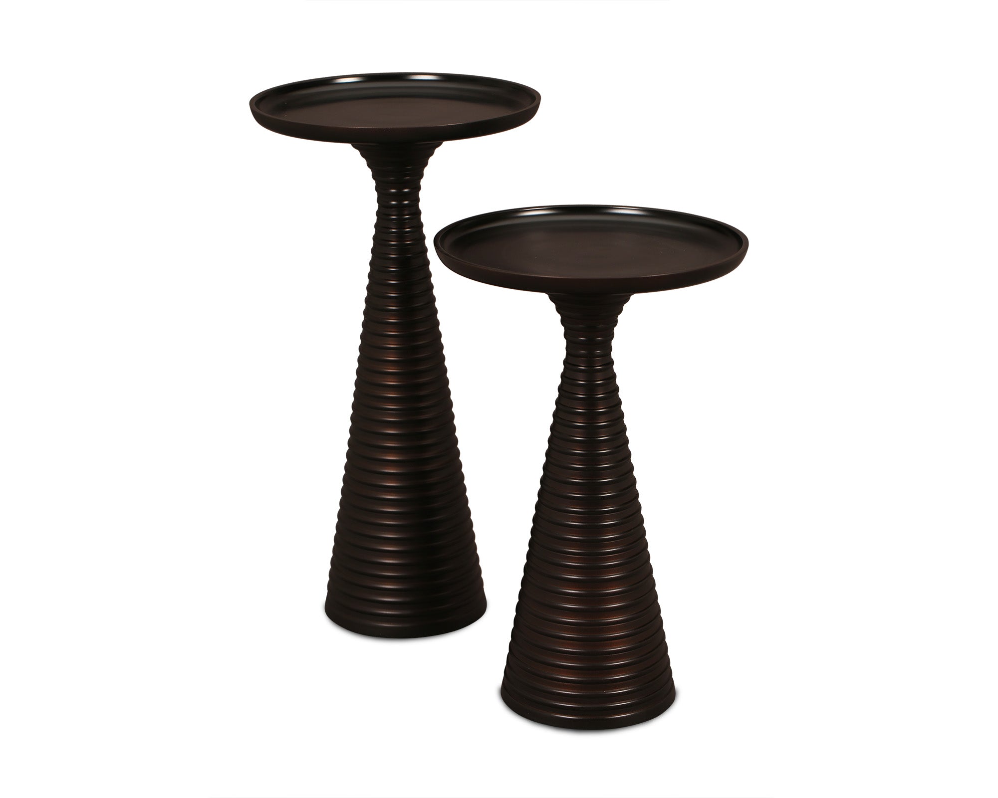 Othelo Side Table set of 2 - Painted Dark Bronze