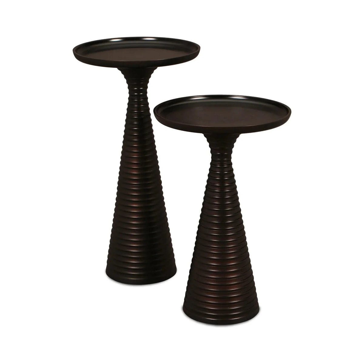 Set of 2 Othelo Painted Dark Bronze Side Tables