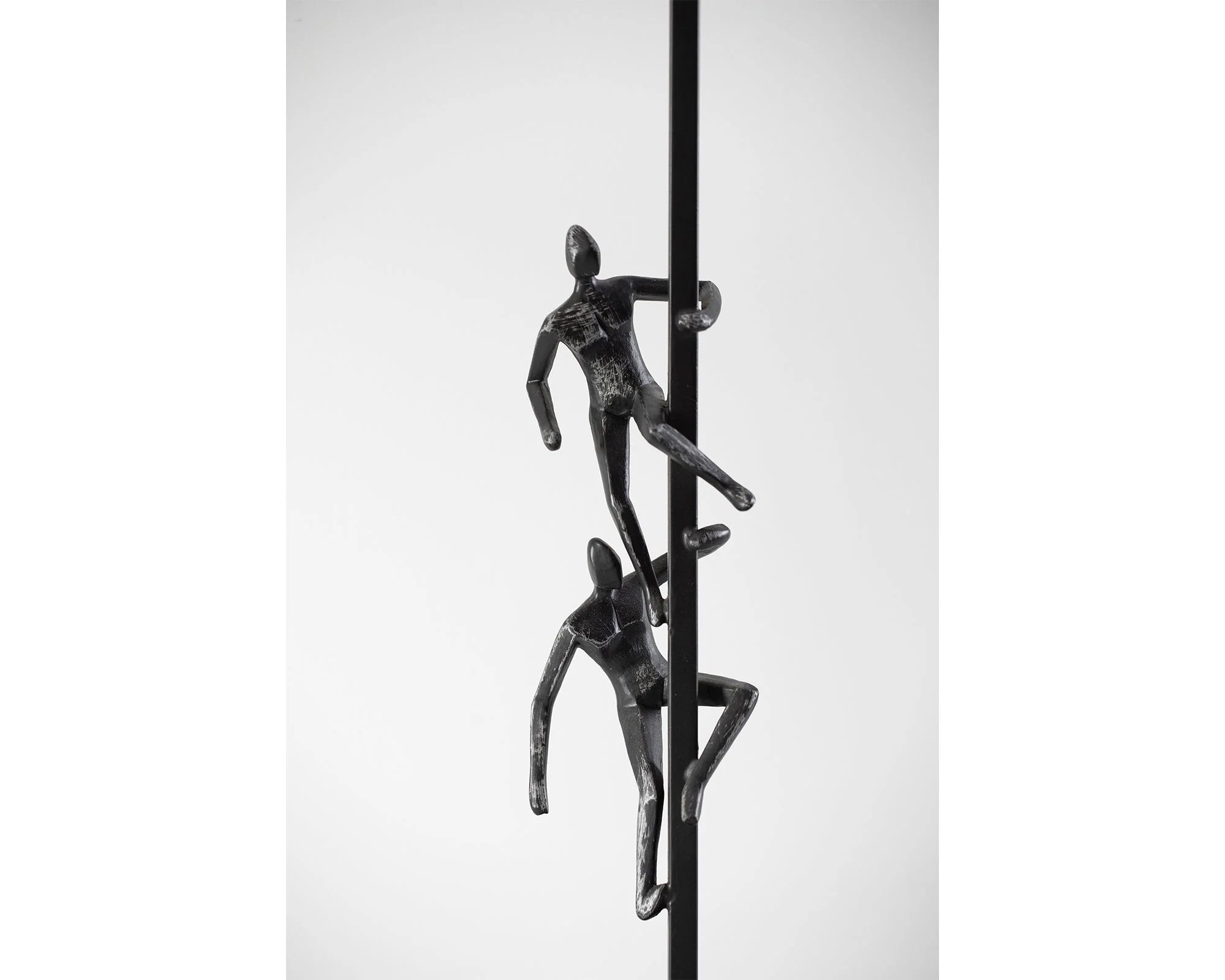Climb Black Iron Three Climbers Sculpture