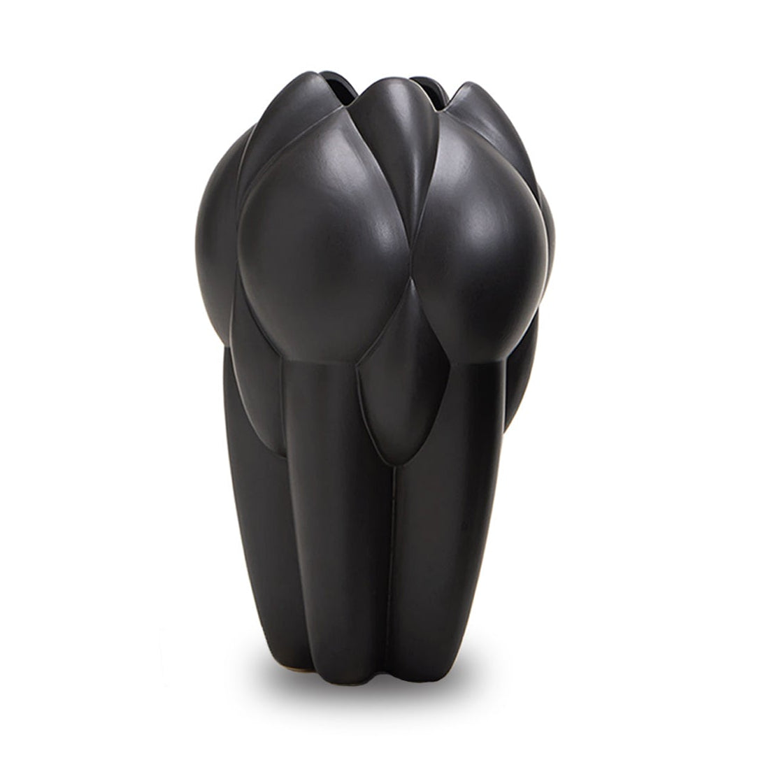 Lax Black Ceramic Vase Small