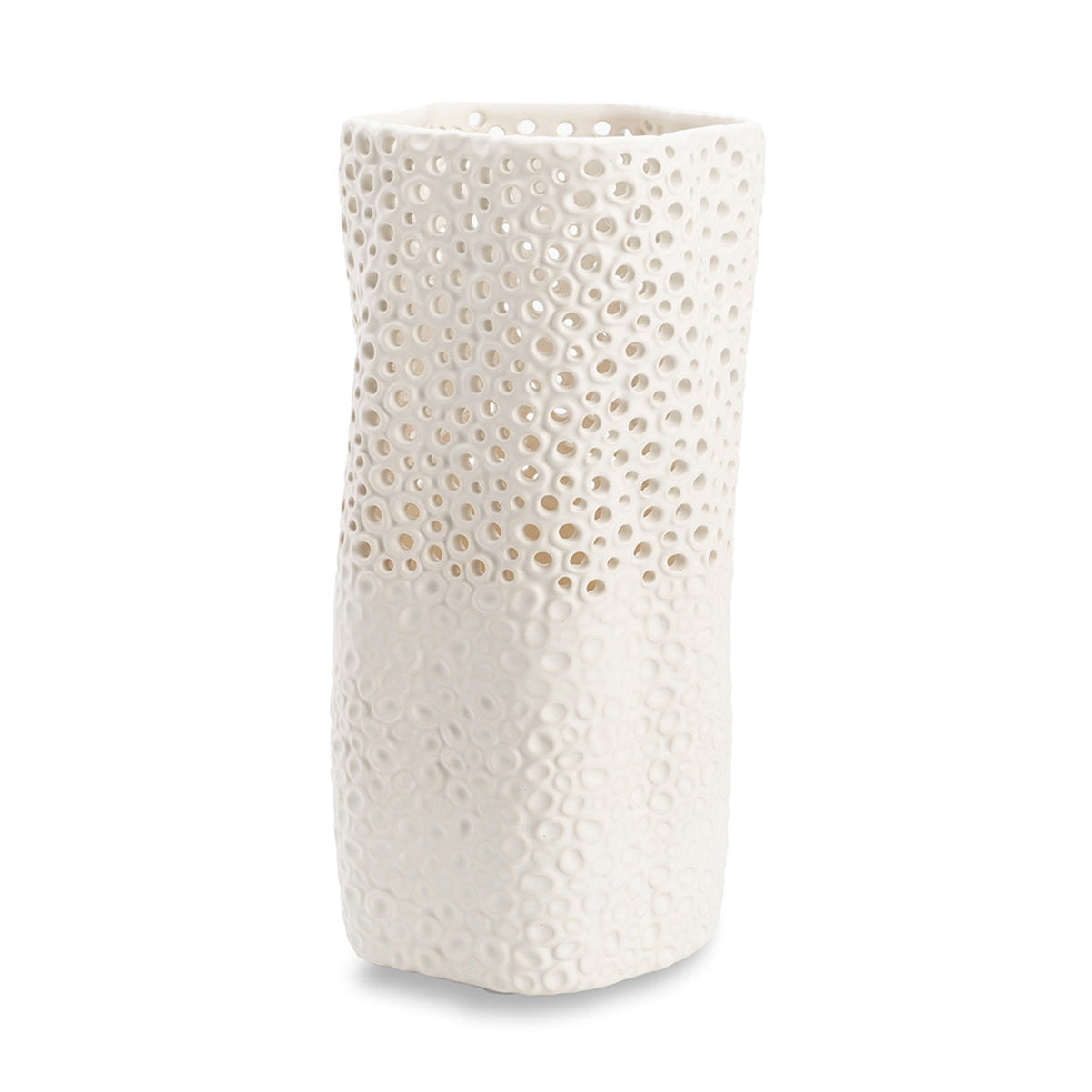 Mell White Ceramic Vase