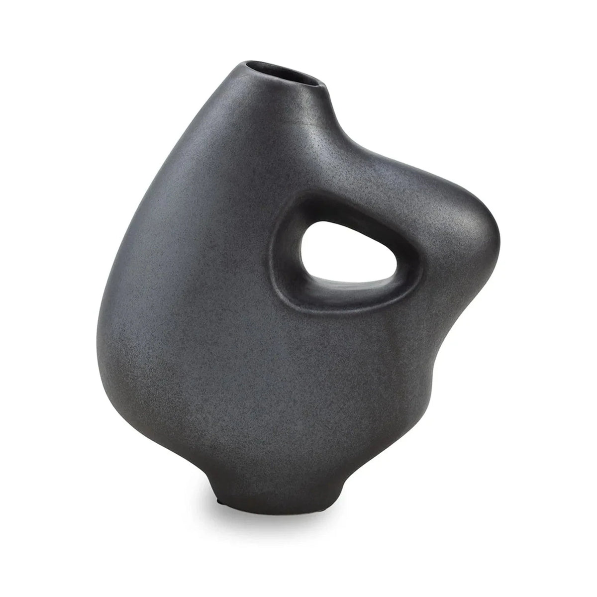 Nile Dark Silver Grey Ceramic Vase