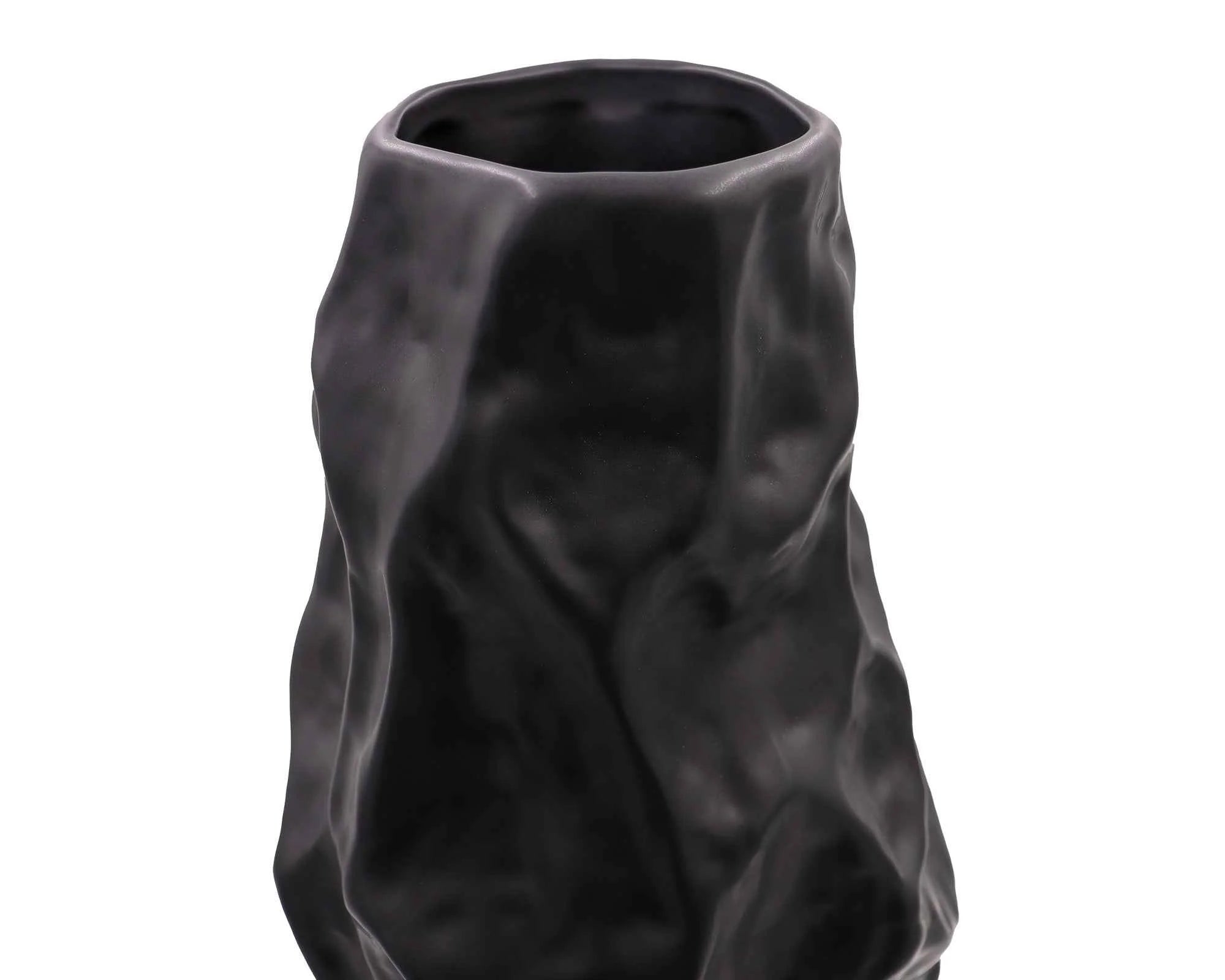 Adur Large Black Ceramic Vase
