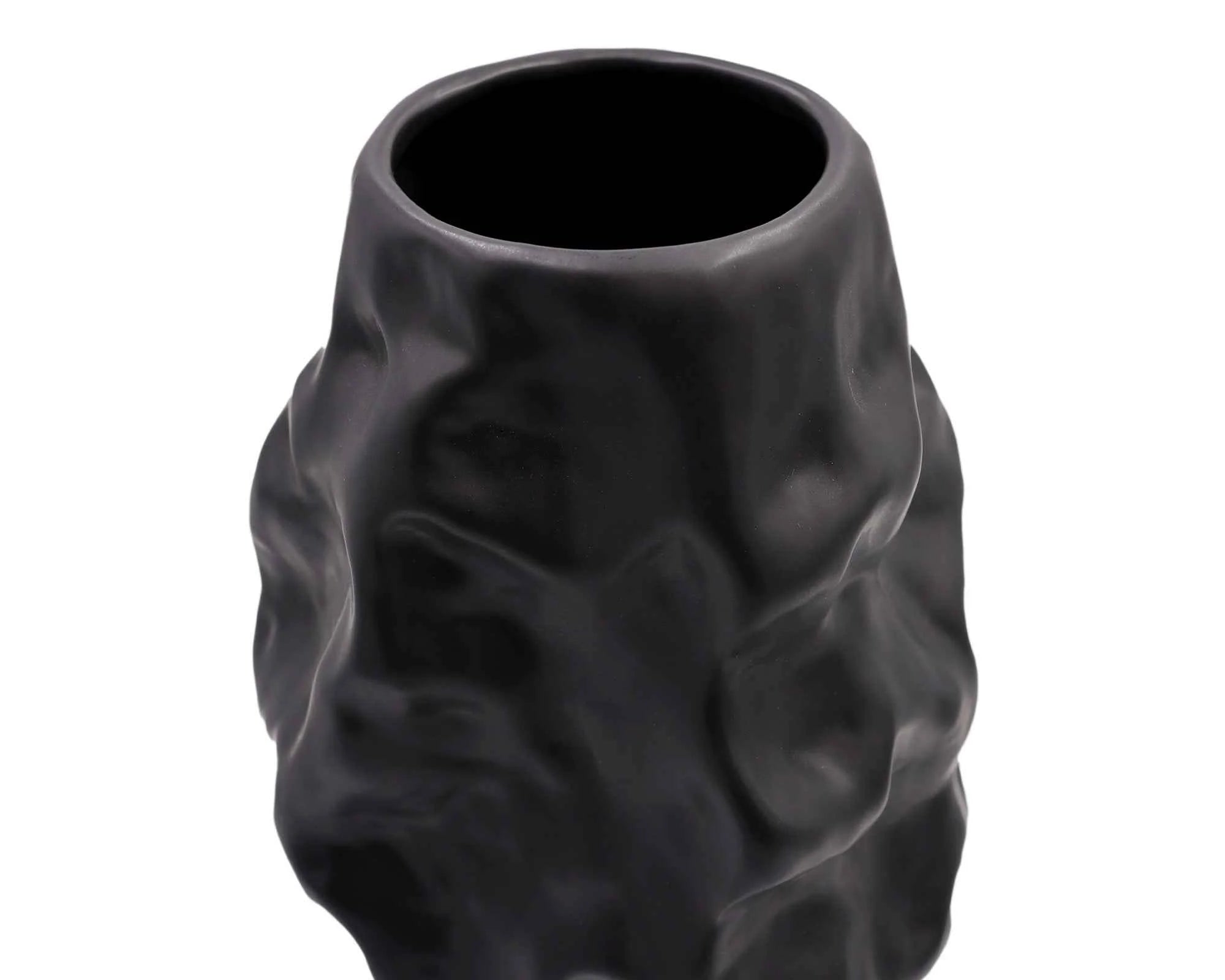 Adur Small Black Ceramic Vase