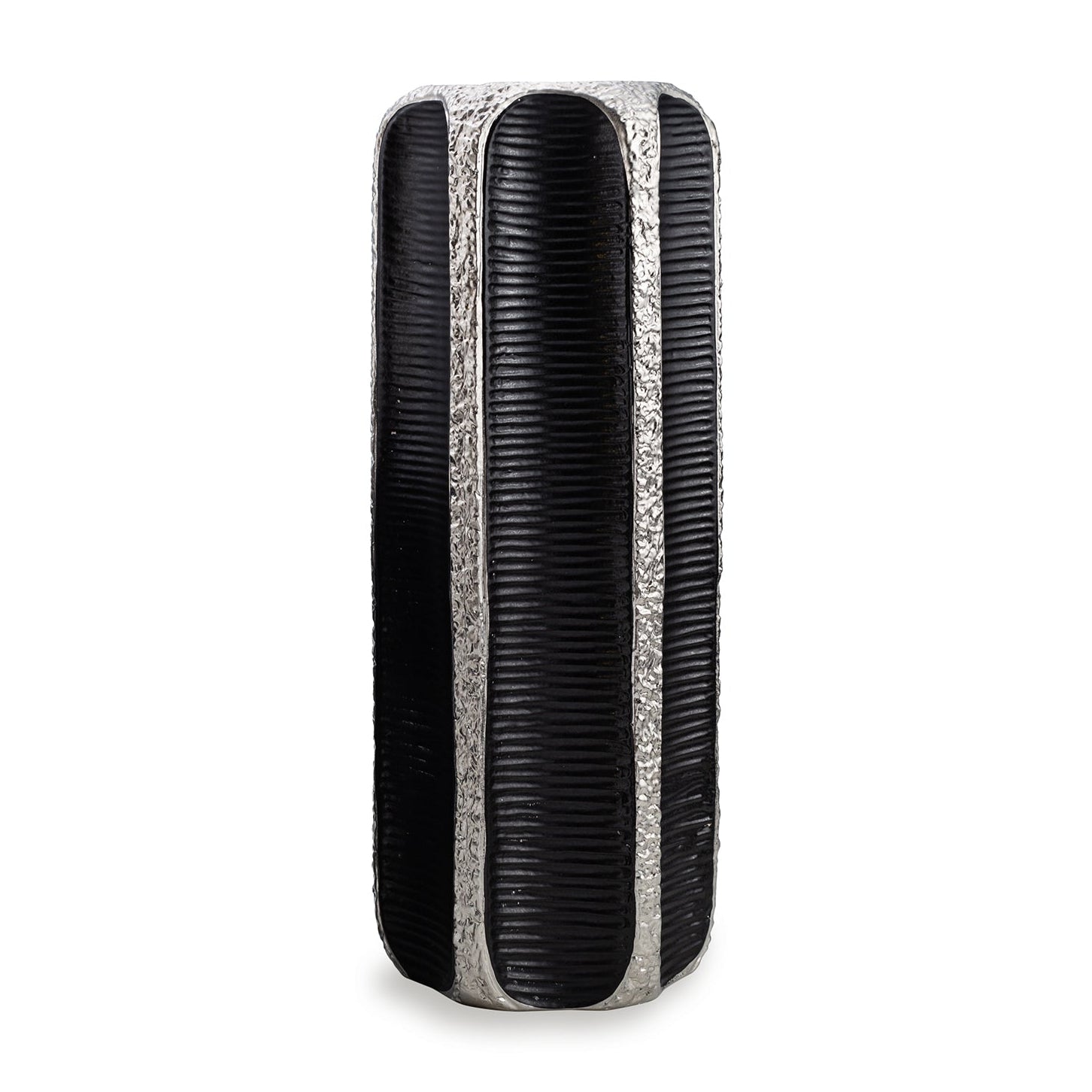 Mora Black & Silver Ceramic Vase Large
