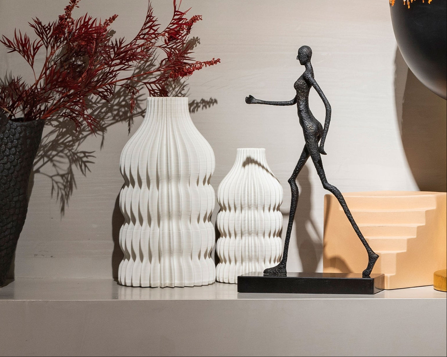 Iverna Large Vase - White Ceramic