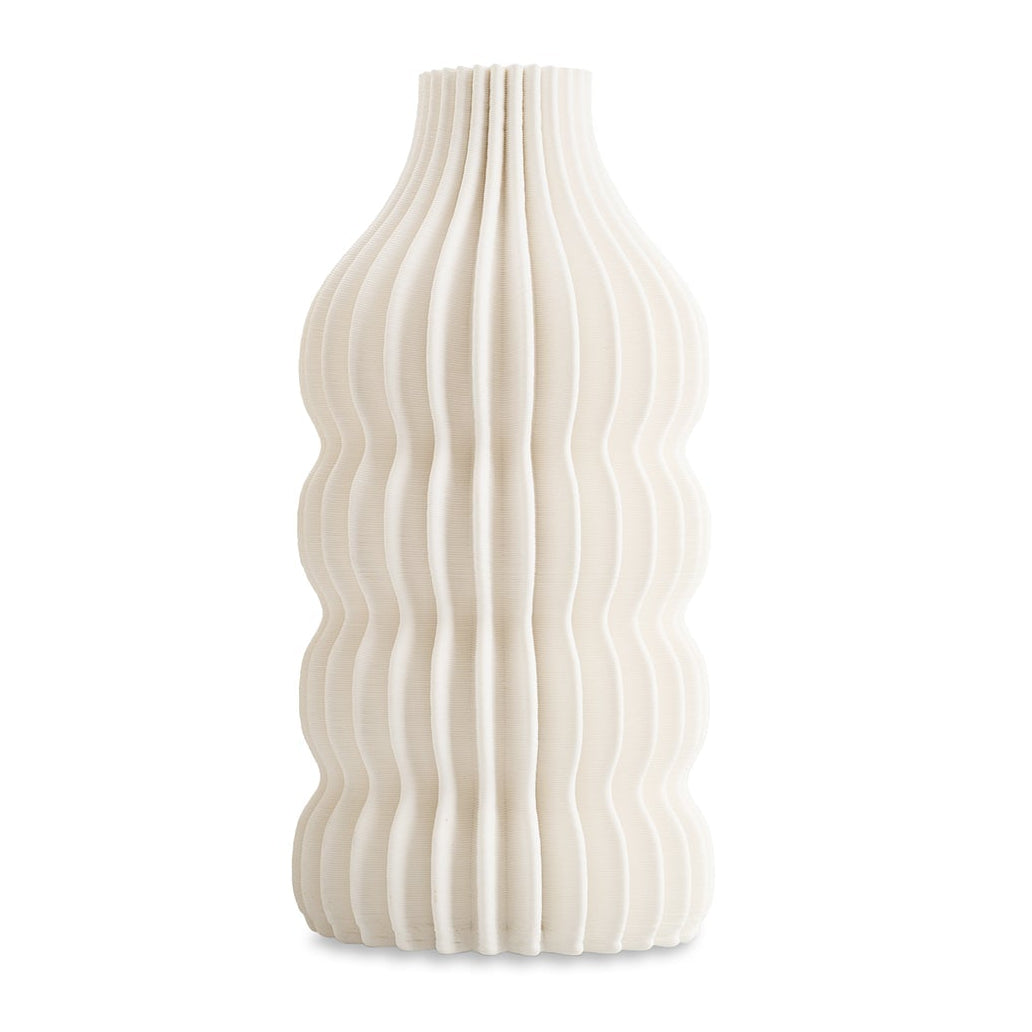 Iverna White Ceramic Vase Small