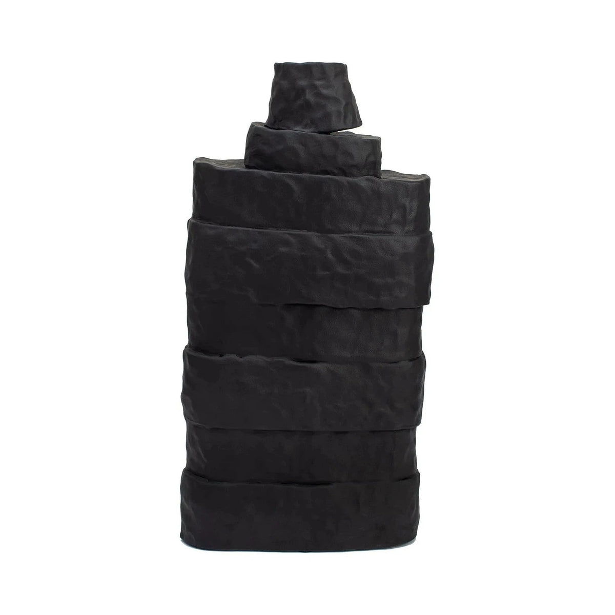 Girton Large Black Textured Ceramic Vase