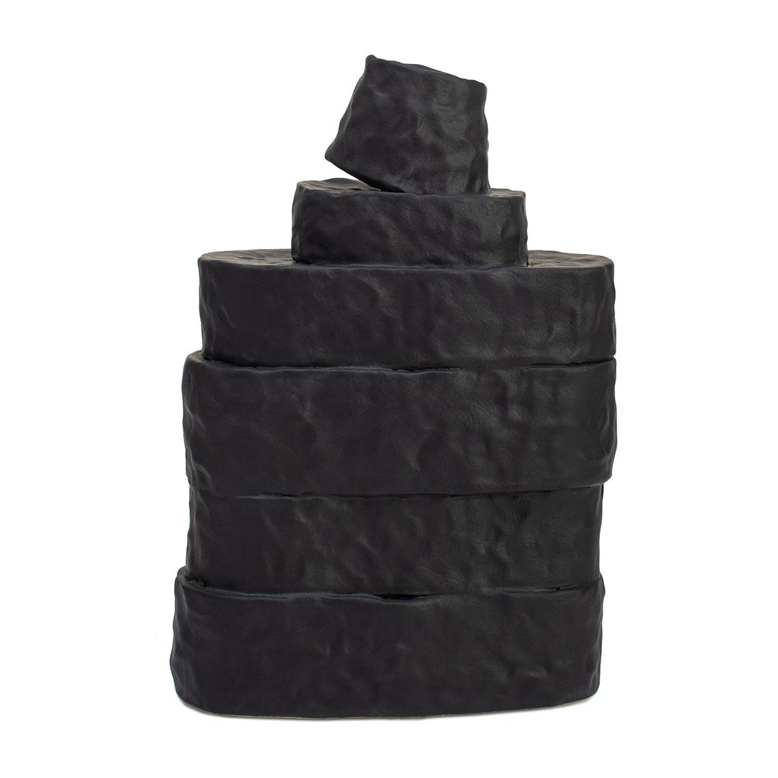 Girton Black Ceramic Vase Small