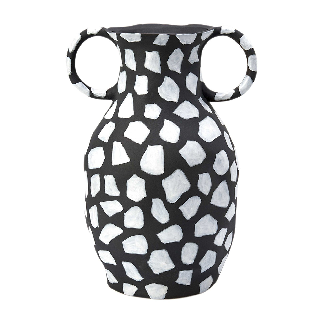 Lark Black & White Ceramic Vase