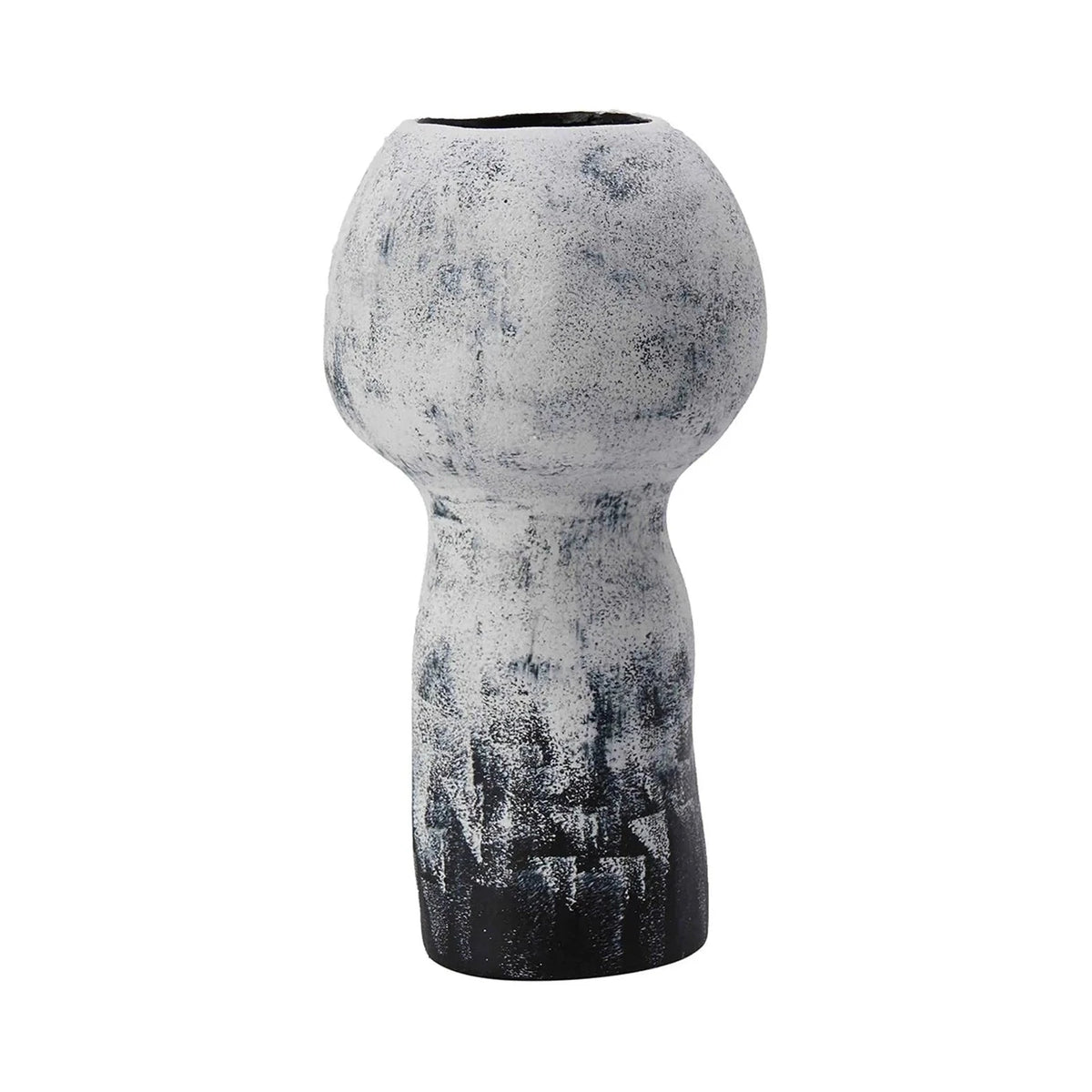 Lynton I Large Black & White Gradient Ceramic Vase