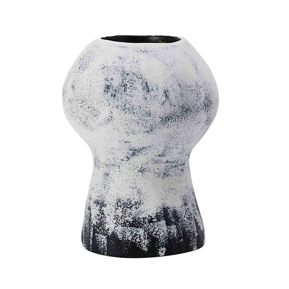 Lynton I Black & White Gradient Vase Small