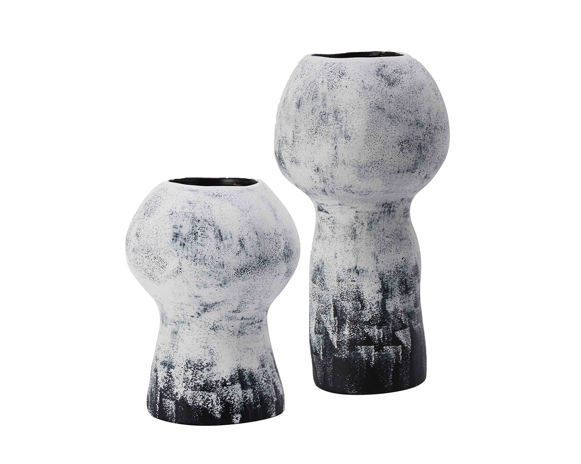 Lynton I Vase Large - Black & White Gradient