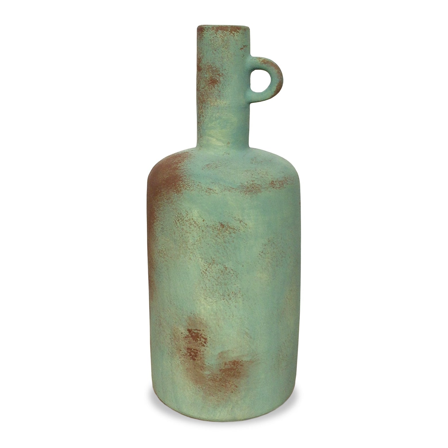 Russet Turquoise & Brown Ceramic Vase