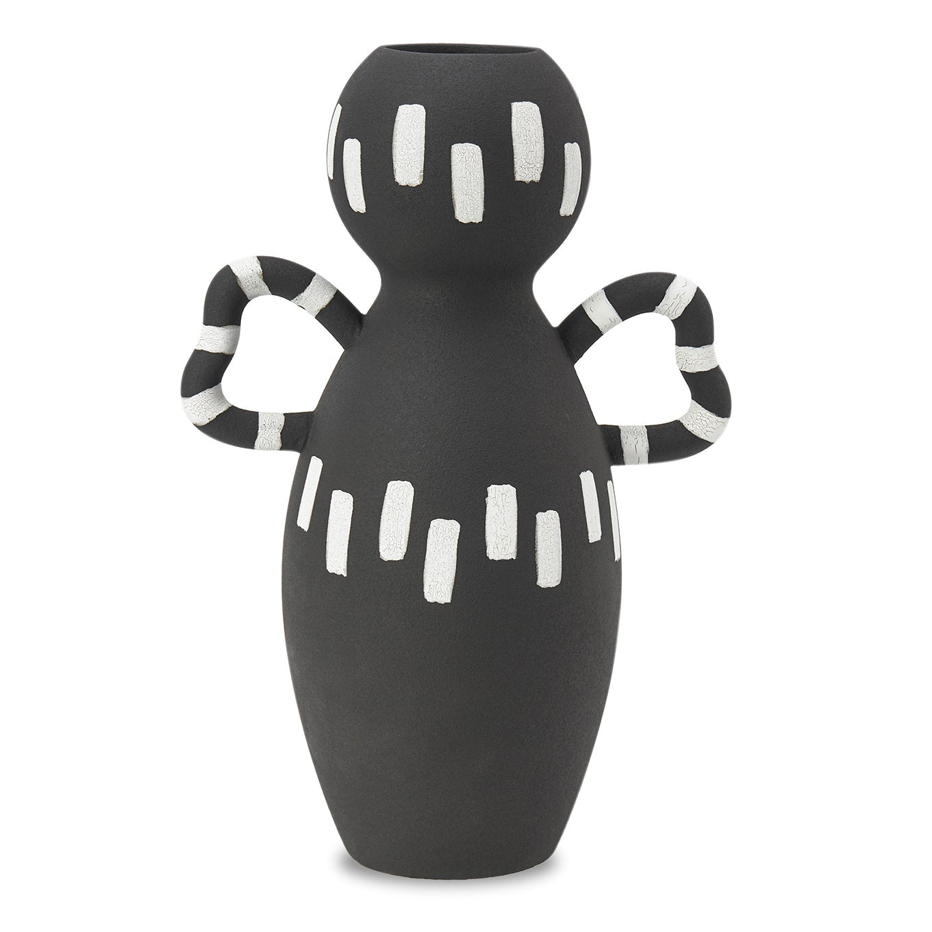 Domino Black & White Ceramic Vase