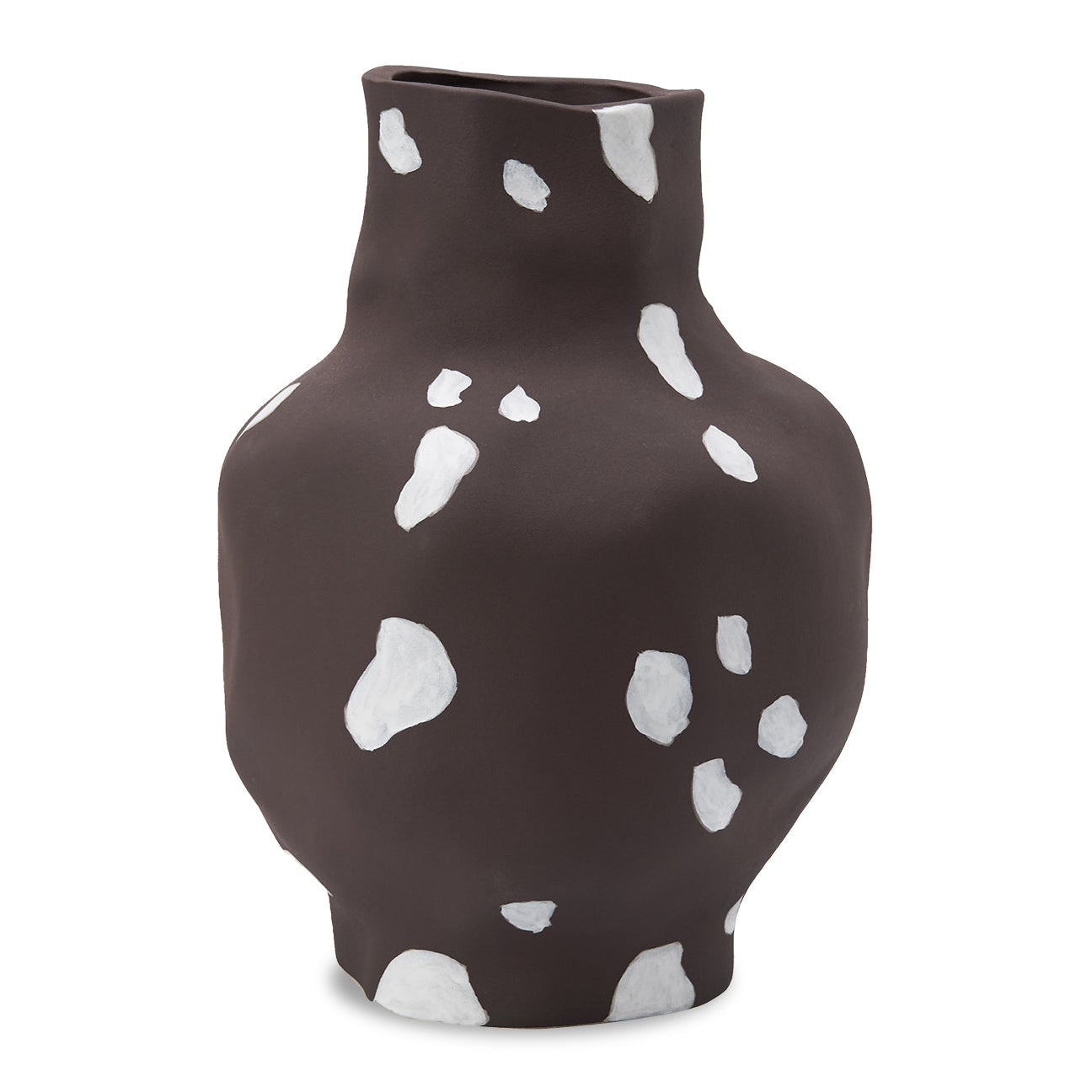 Bruno Earth Brown & White Ceramic Vase