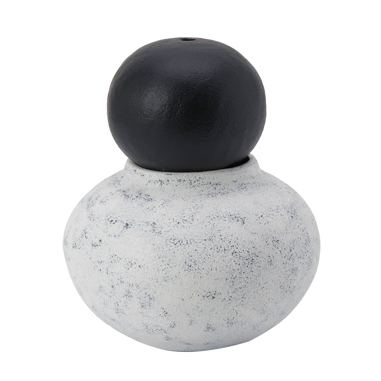 Testa Vase White Black Ceramic Ornament