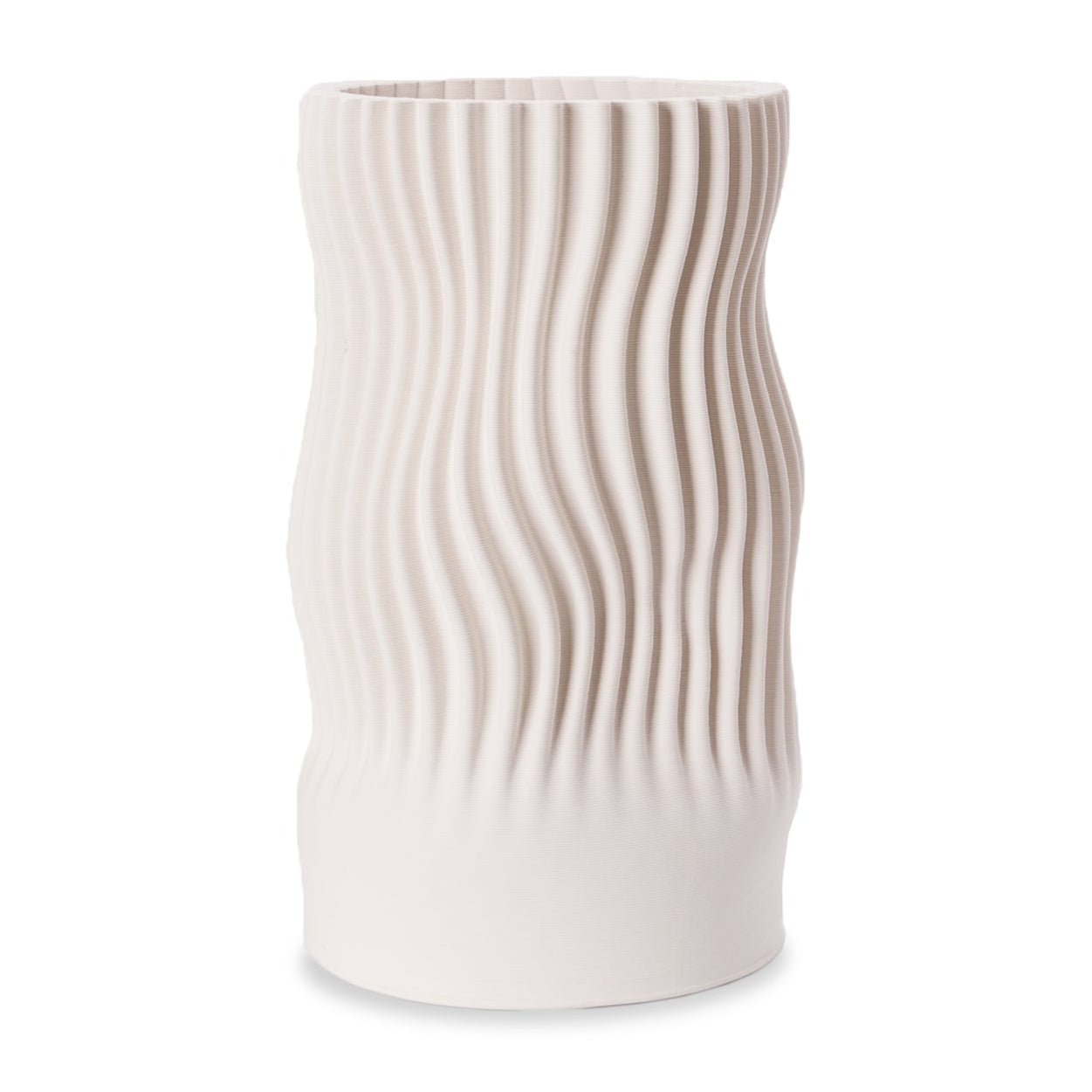 Imera White Ceramic Vase