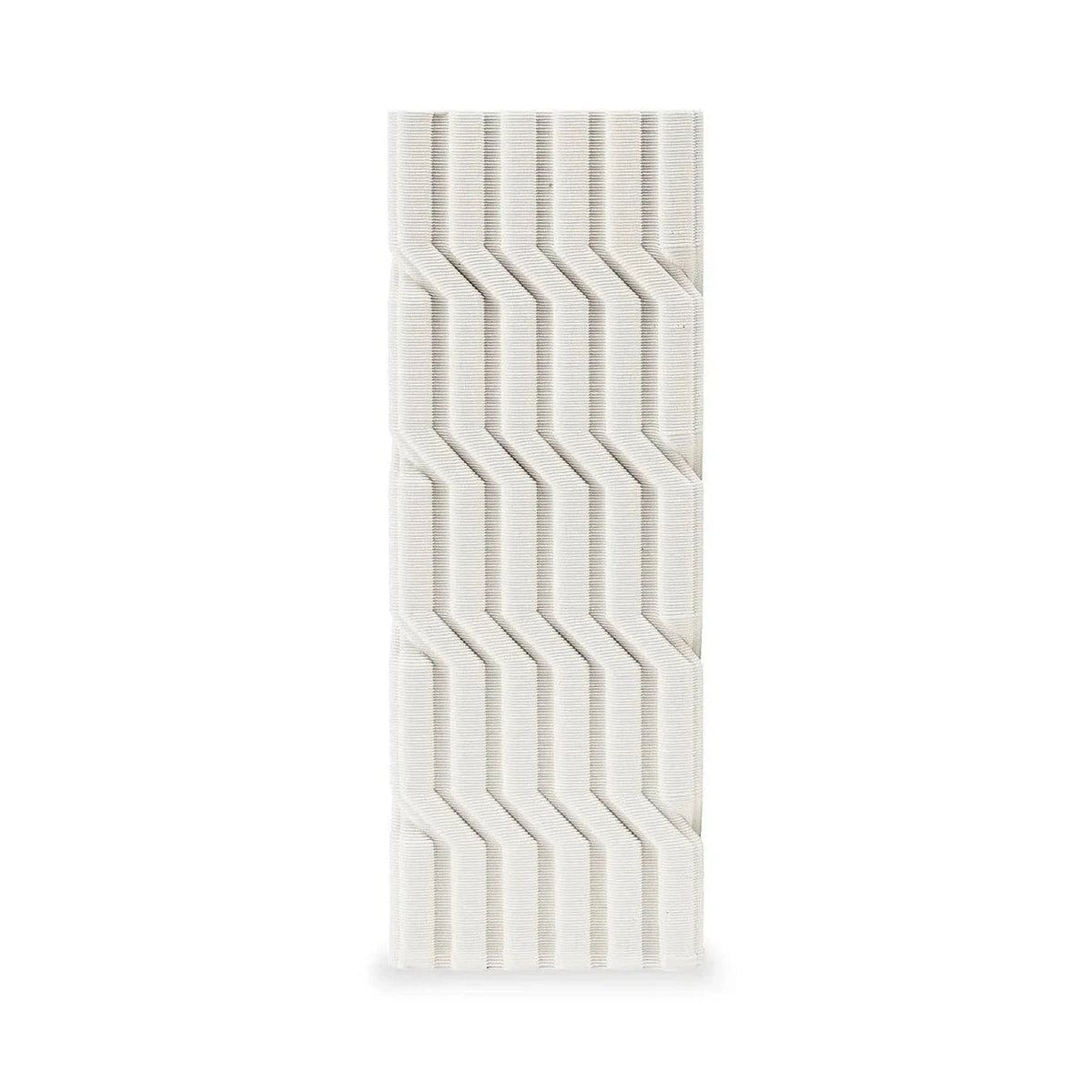 Lami White Ridged Ceramic Vase