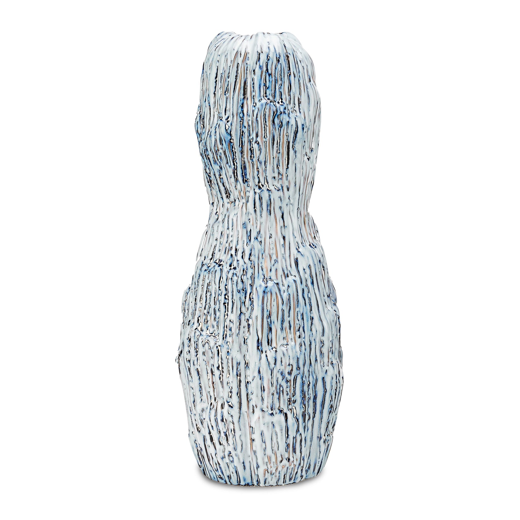 Lennon White & Blue Ceramic Vase Large